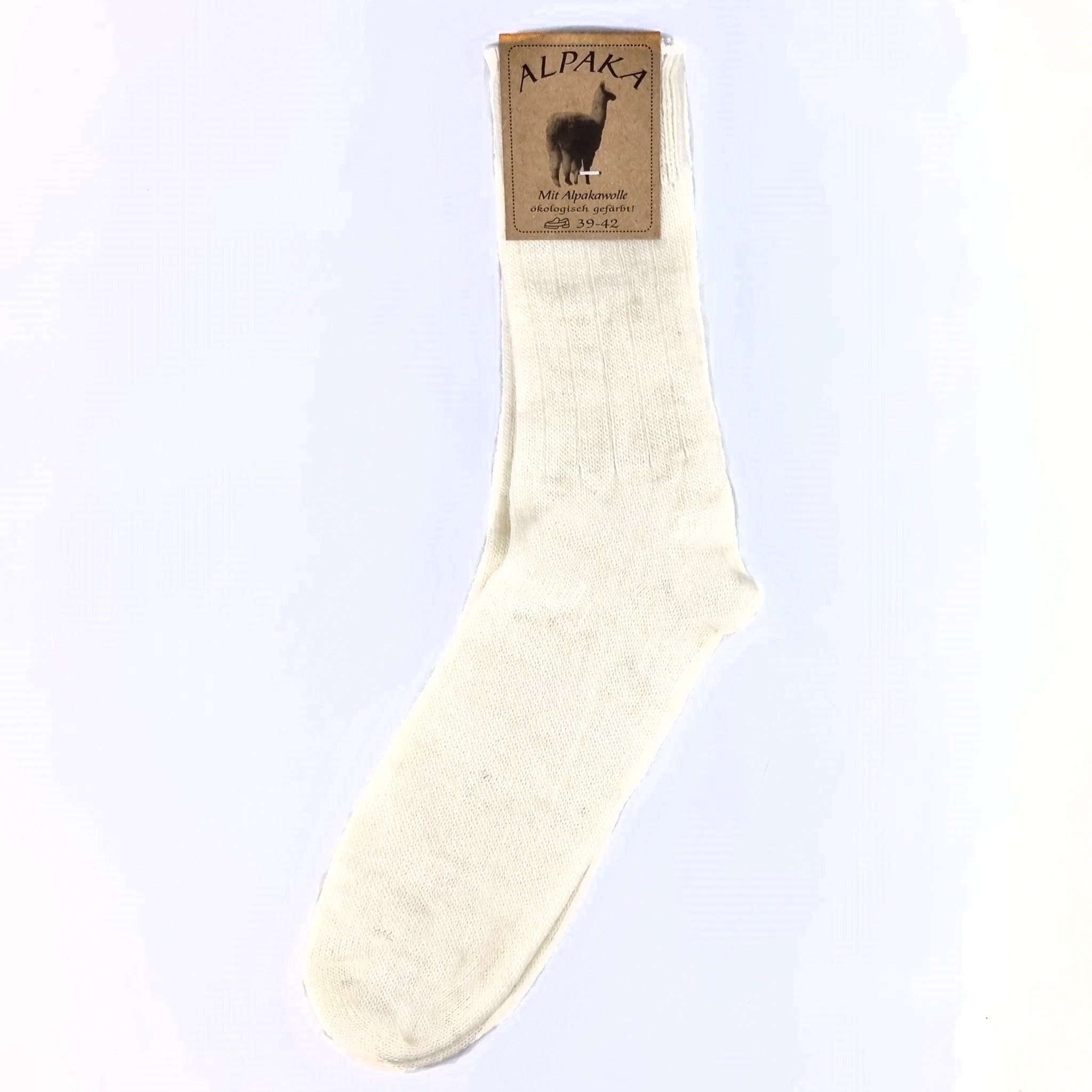 Bruno Barella Socken Winter Thermo Socken mit Schafwolle und Alpakawolle Natur