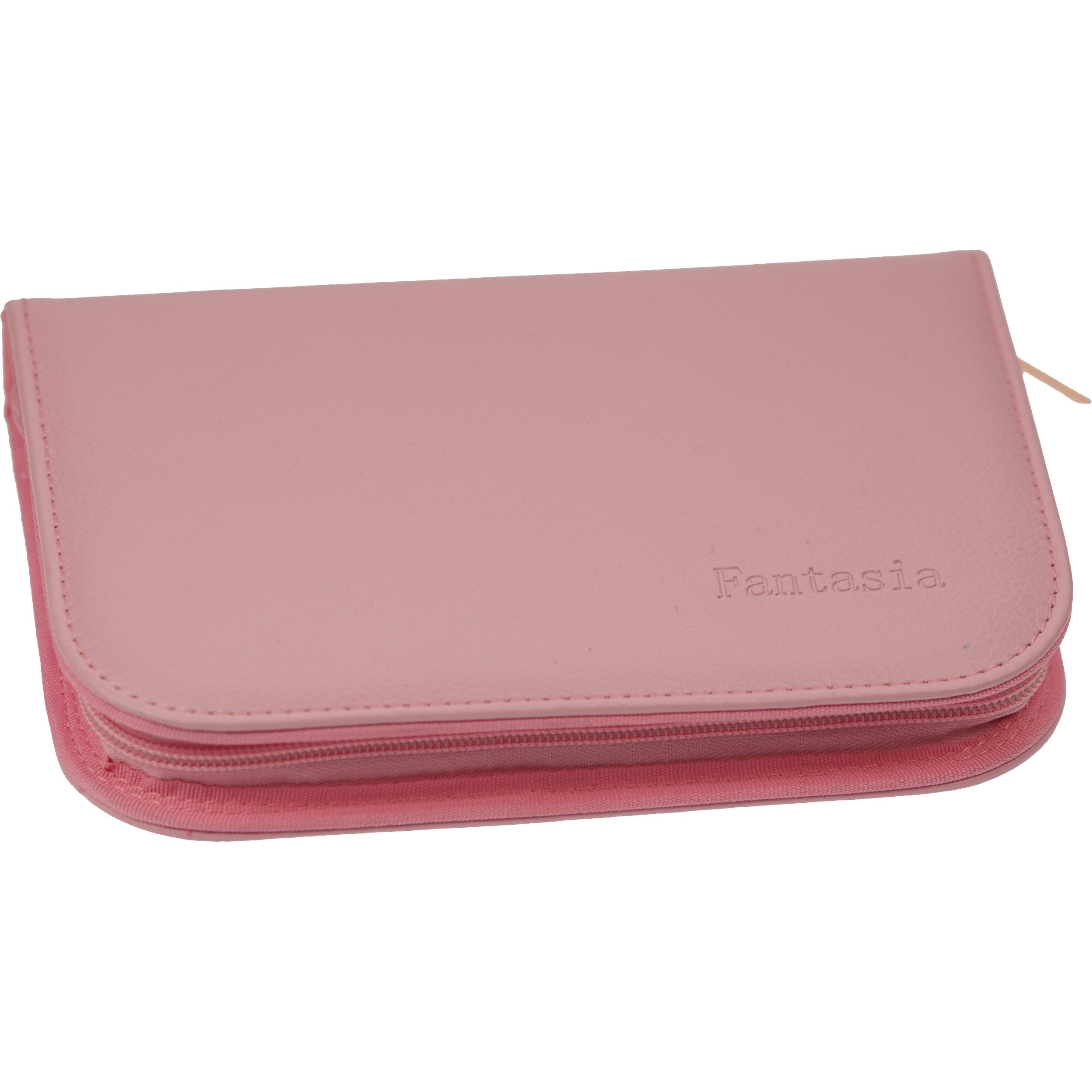 Fantasia Beauty Kosmetikpinsel-Set Pinsel-Set 12-tlg. mit Synthetic Haar, Rosa-Schwarz, in Tasche, Vegan, Synthetikhaar
