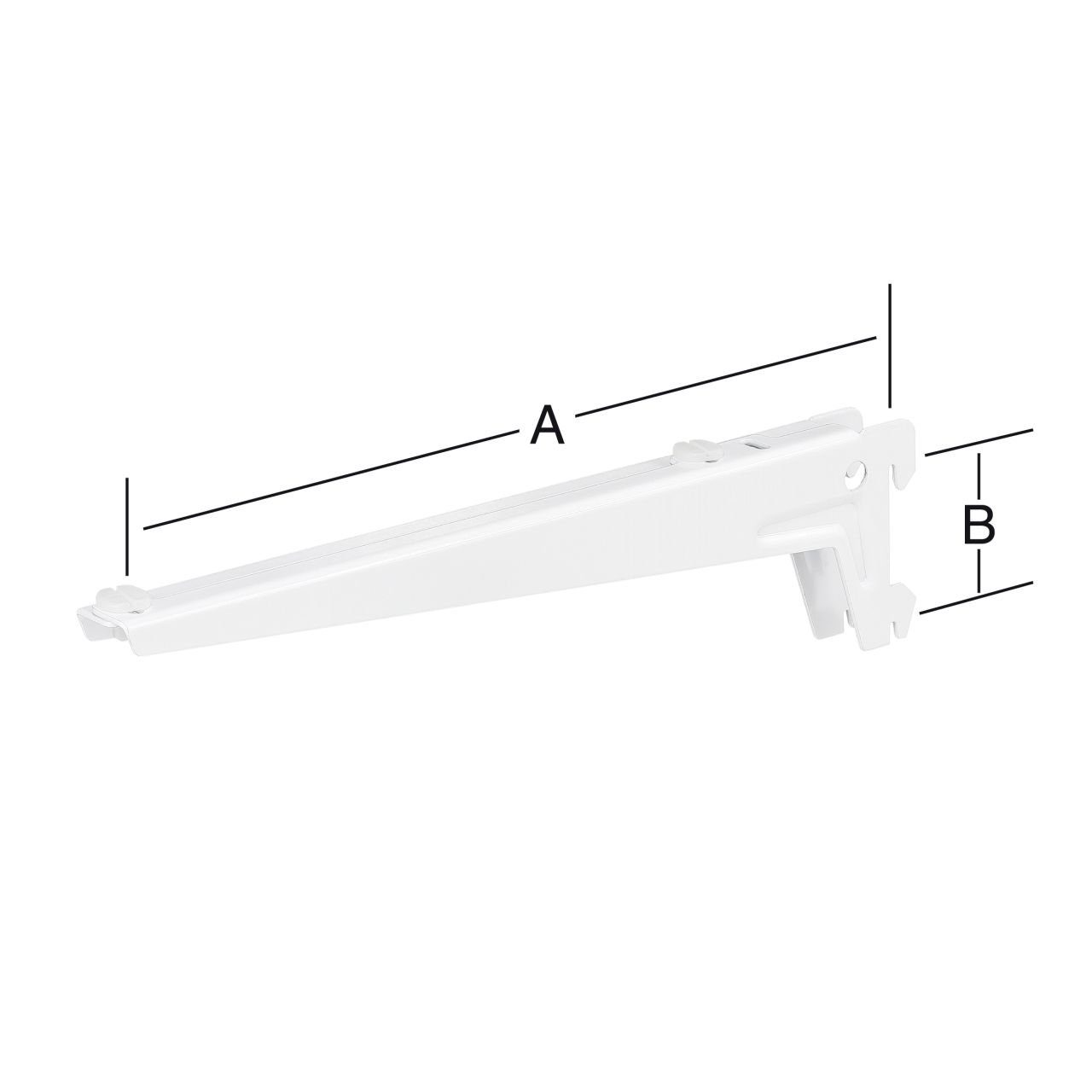 Trend Line Wandregalhalter TrendLine Winkelträger 1-reihig weiß 28 x 7 cm