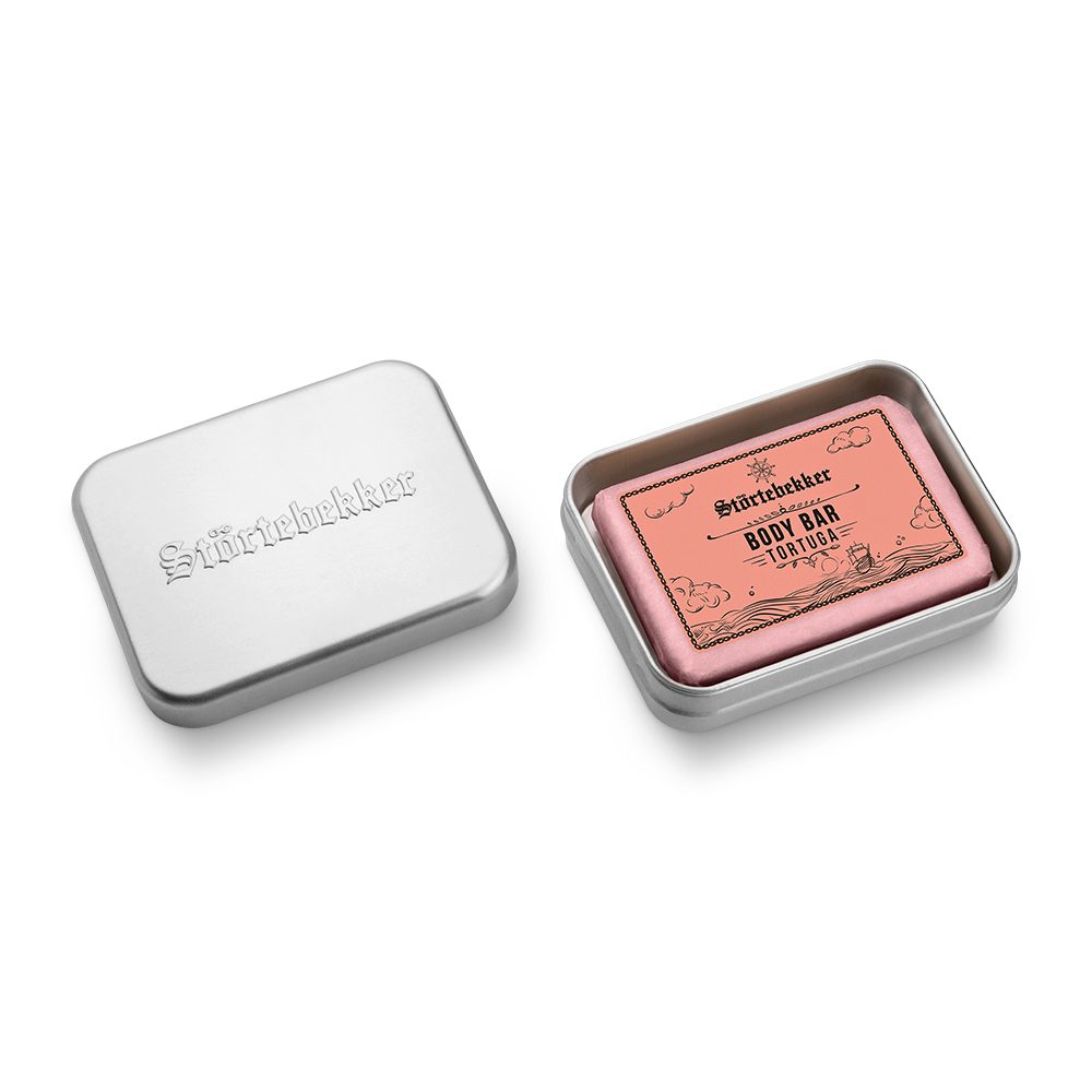 Störtebekker Feste Duschseife Body Bar (120 g) + Soap Box XL Duschset, mit Shea-Butter für Extra-Pflege
