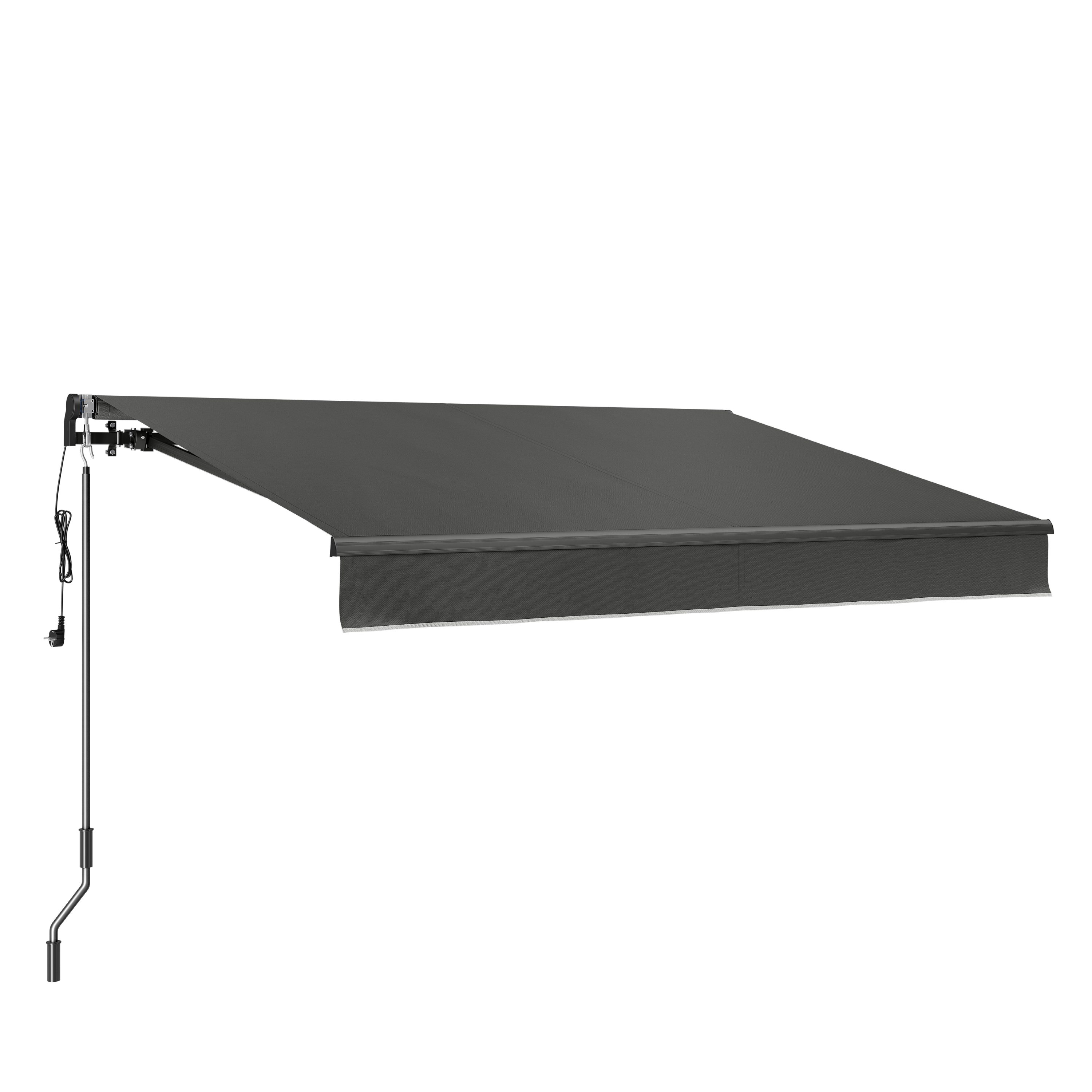 STEELSØN Kassettenmarkise Kestria, elektrische Vollkassettenmarkise vormontiert (300x250 cm) Sonnenmarkise inkl. Fernbedienung & Wandhalterung, wetterfest