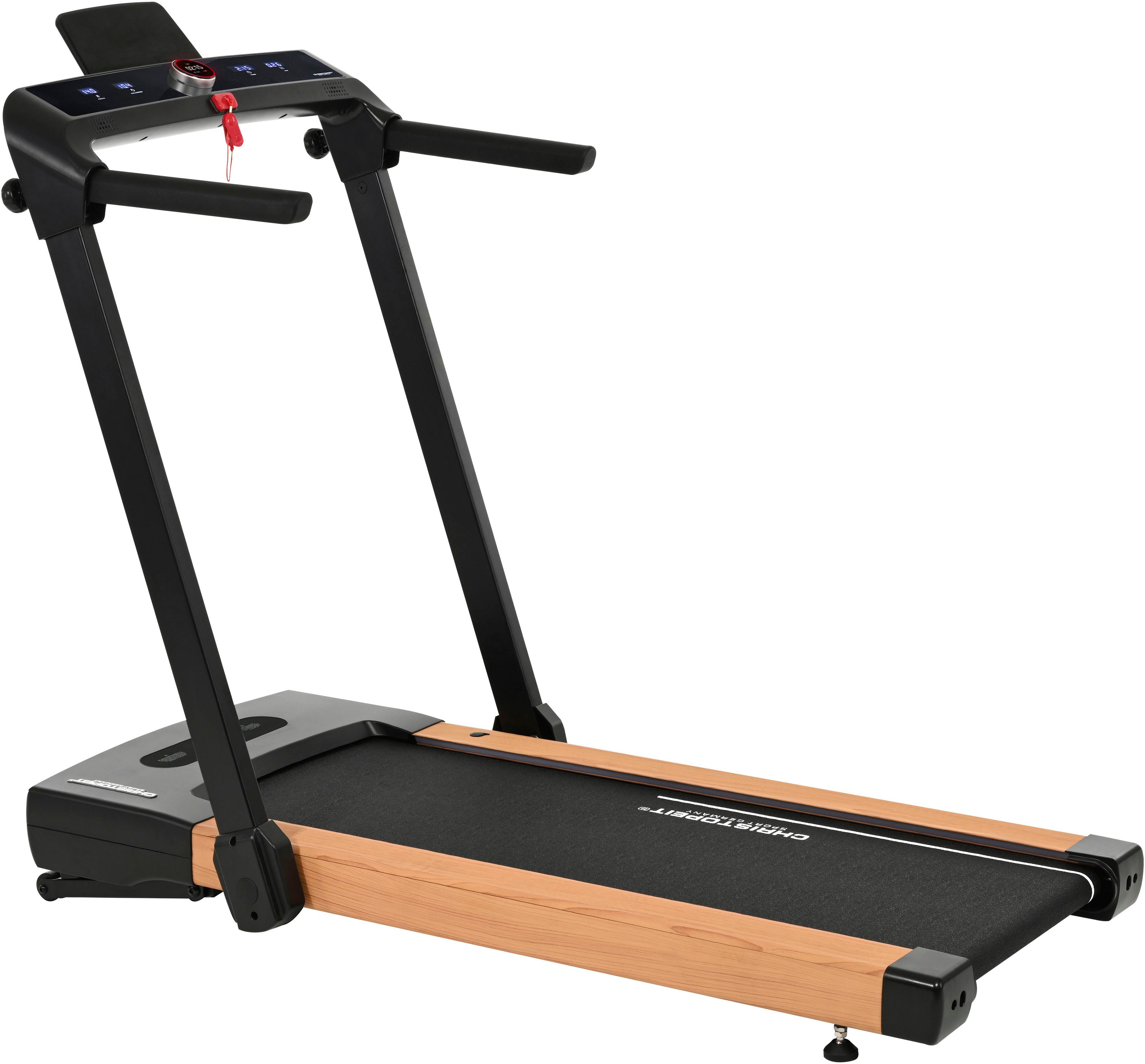Christopeit Sport® Laufband 2 in 1 S (inkl. Bluetooth-Musikboxen), bis max. 14 km/h, klappbar, 120 kg max. Benutzergewicht