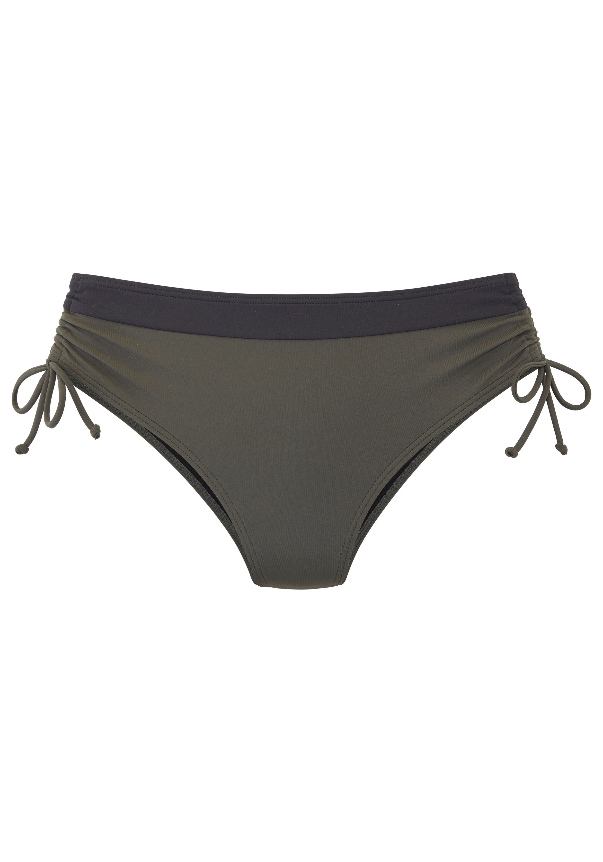 s.Oliver Bikini-Hose Yella mit kontrastfarbenen Details und seitlich regulierbar