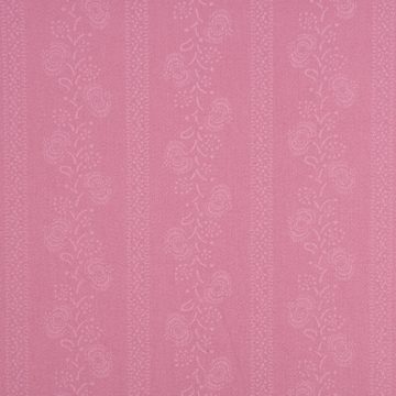 SCHÖNER LEBEN. Stoff Baumwollstoff Trachten Satin-Touch Blumen rosa malve 1,50m Breite