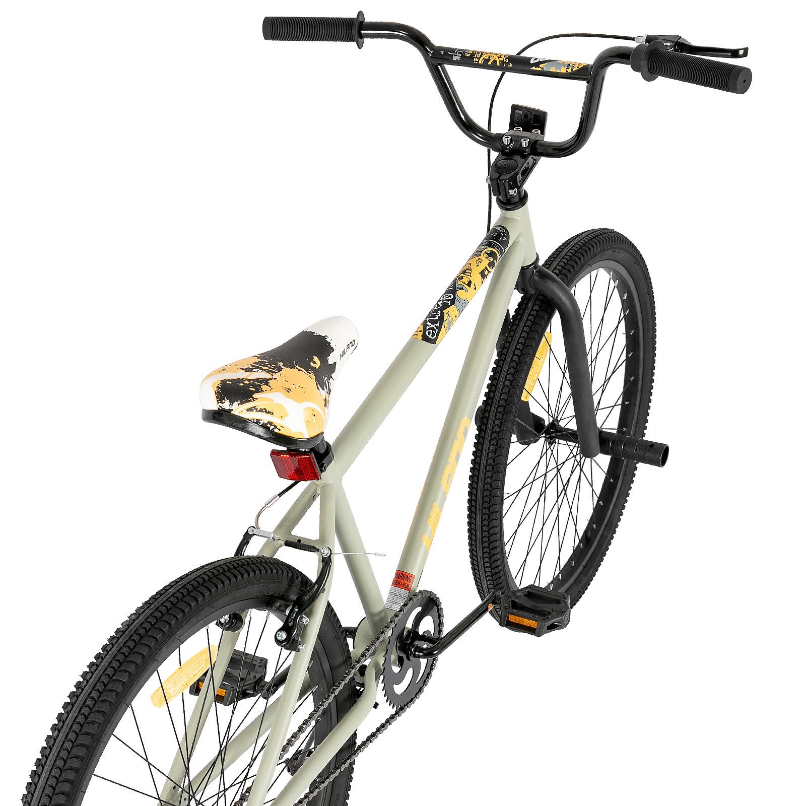 HILAND Redeem 2.0 24/26 inch children's bicycle for boys aged 7-10 years, children's BMX, 1 speed, with a 36T chainring, an 18T freewheel, freestyle, 2 steel pegs
