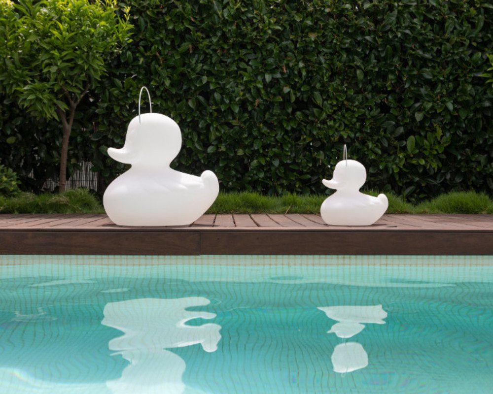 Thumbnail - smart and green Pool-Lampe DUCK-DUCK Lamp (S) weiß by Goodnight Light Akku-LED Lampe