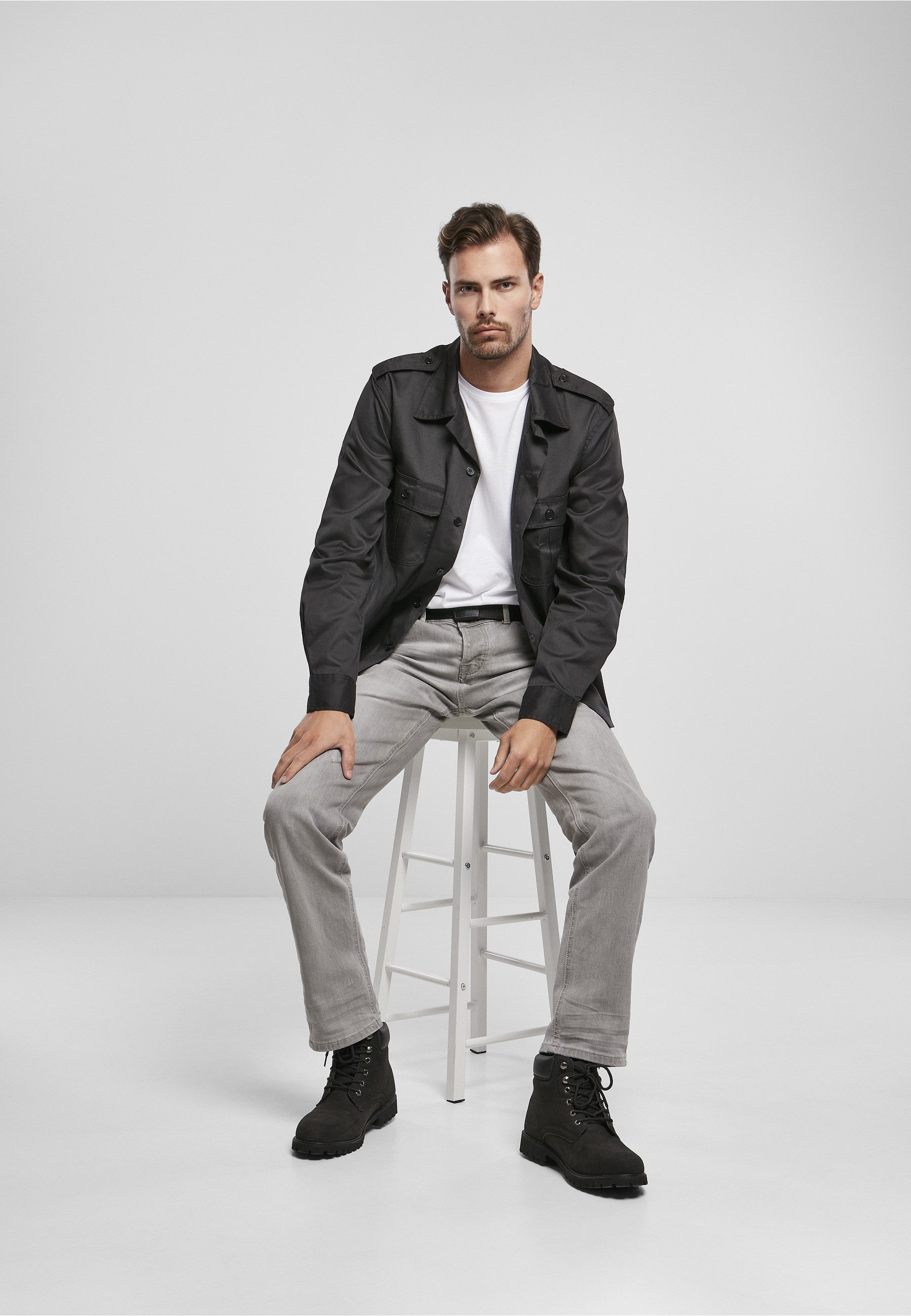 Brandit Langarmhemd Brandit Herren US Shirt (1-tlg)