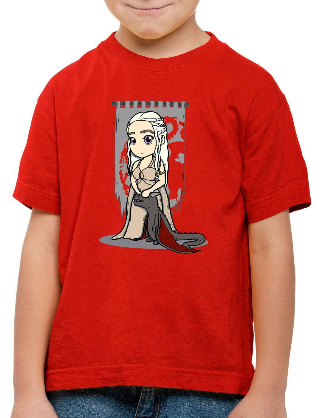 style3 Print-Shirt Kinder T-Shirt Mutter der Drachen chibi daenerys  targaryen