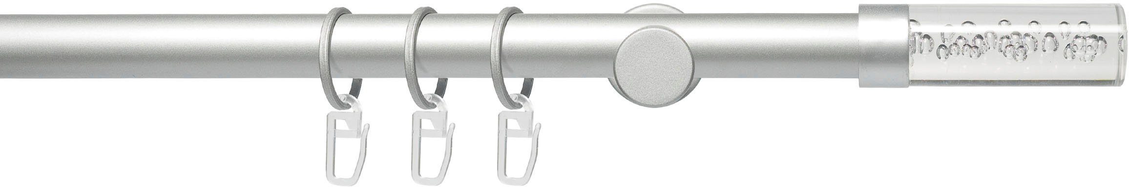 Liedeco Gardinenstange Fertigstilgarnitur 20 mm Power Zylinder Acryl, Ø 2 mm, 1-läufig, Fixmaß, verschraubt, Eisen, Gardinenstange Komplett