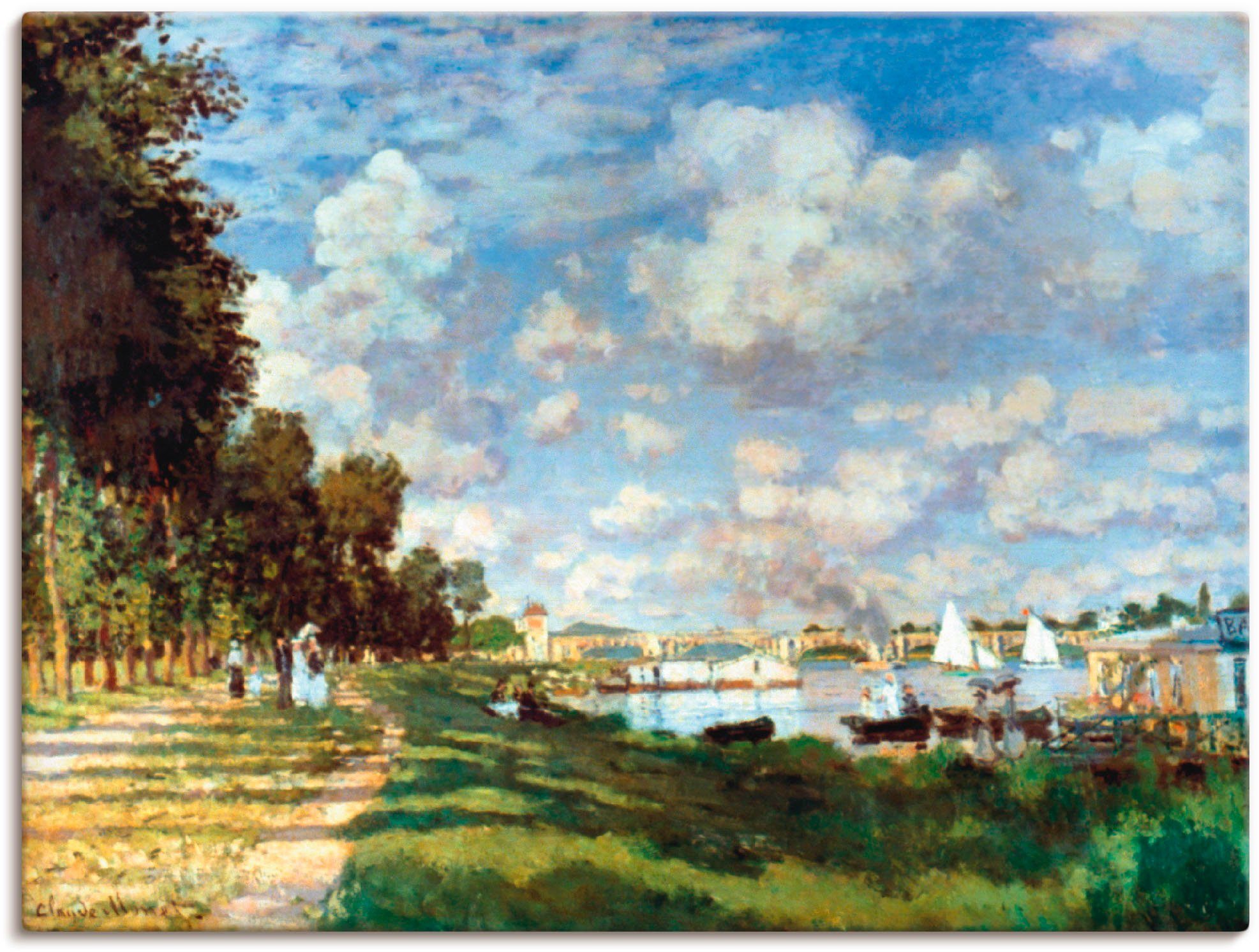 Artland Leinwandbild Das Becken bei Argenteuil, 1875, Gewässer (1 St), auf Holzrahmen gespannt