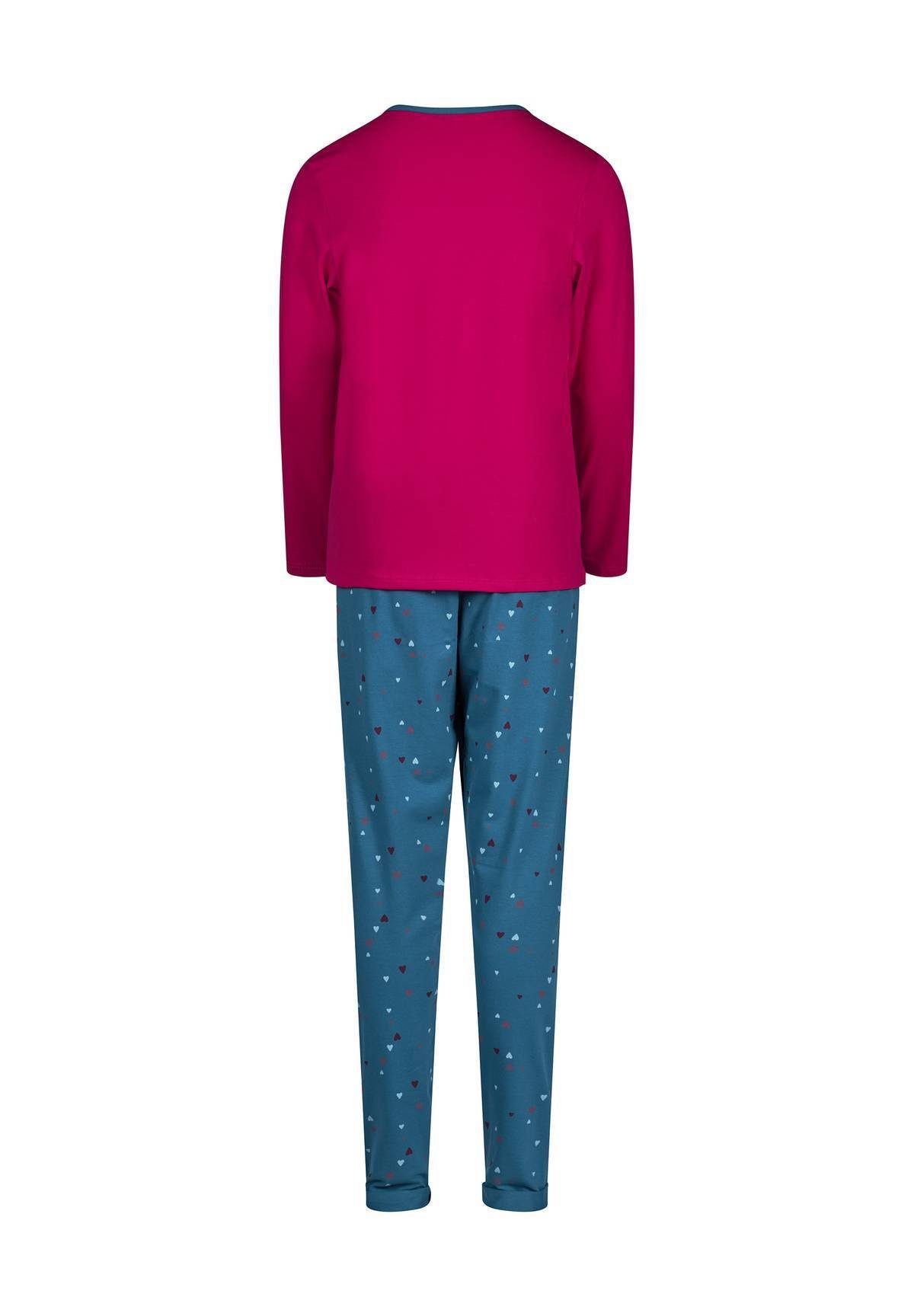 Skiny Mädchen - lang, Kinder, Schlafanzug Set Pyjama Pink/Blau 2-tlg.
