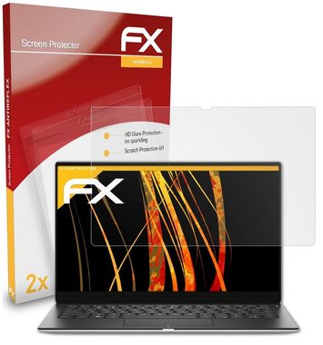atFoliX Schutzfolie für Dell XPS 13 9380, (2 Folien), Entspiegelnd und stoßdämpfend