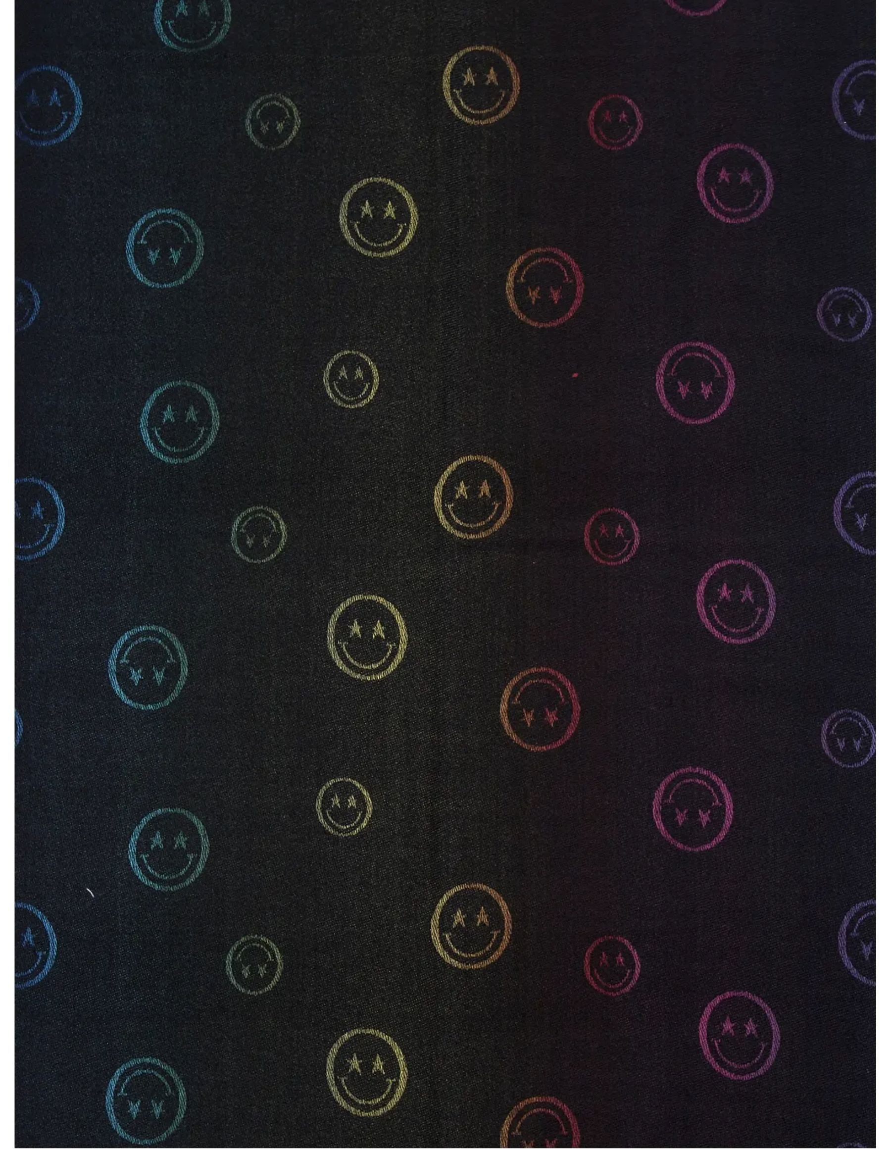 Faera Modeschal Leichter Mode-Schal Fransen Regenbogenfarbene Stickereien., (1-St), 9634 in Schwarz