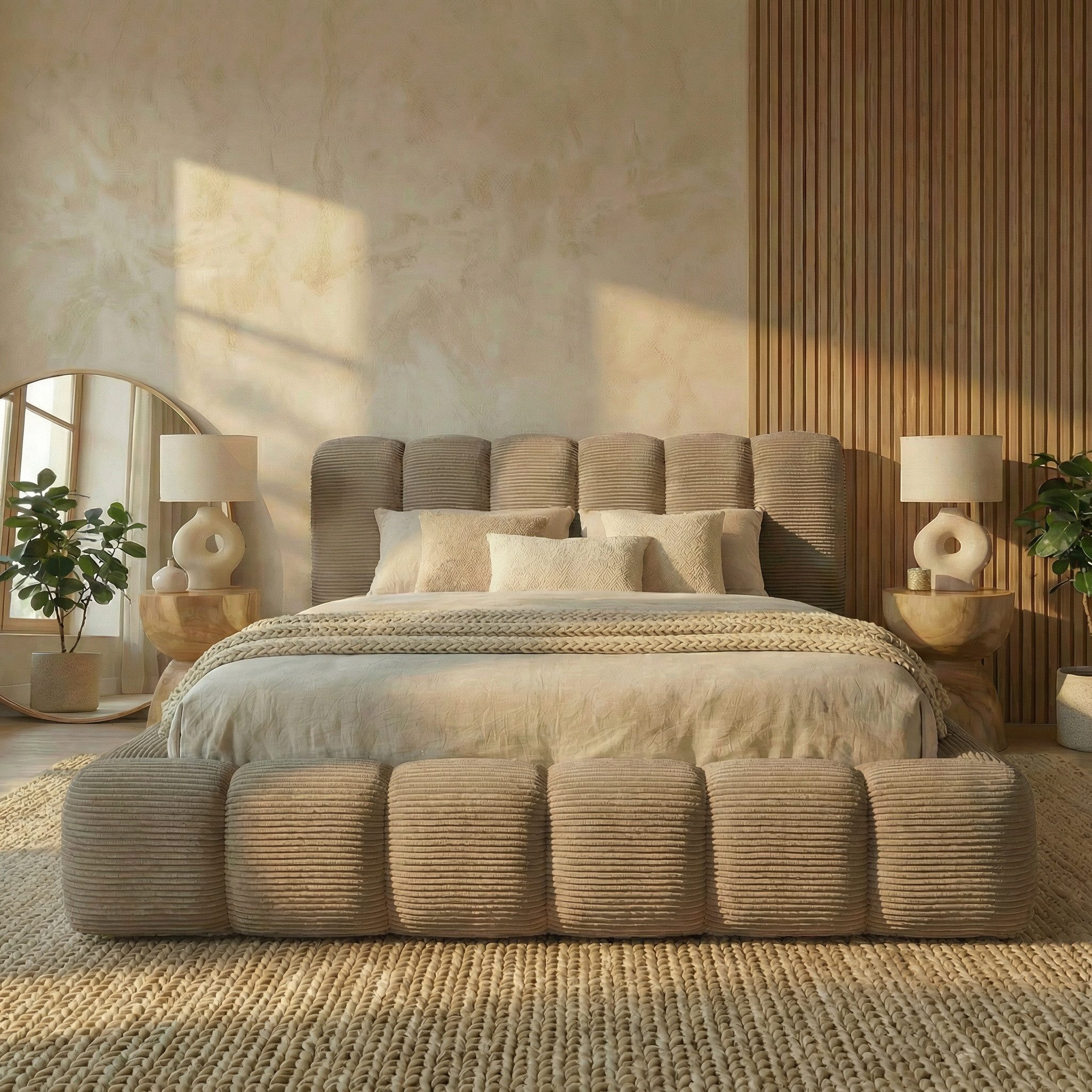 thematys Polsterbett mit Bettkasten, CLOUD 140x200 160x200 180x200 200x200cm (Kopfteil im Oversize-Look und Stauraum – weich, modern und pflegeleicht), Inklusive Lattenrost), hochwertiger Bezug