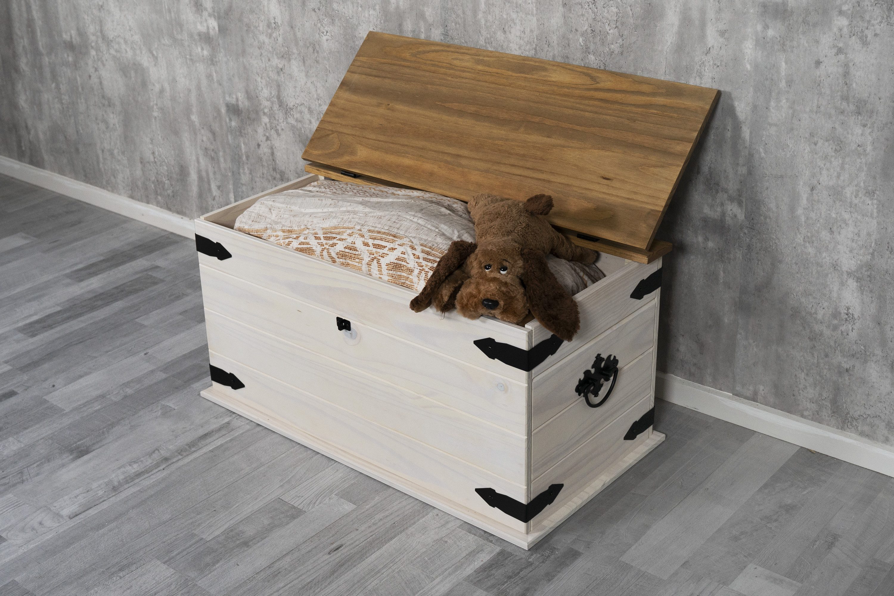 Loreno® Truhe Mexico, massives Pinienholz, Mexiko-Design, günstig online kaufen