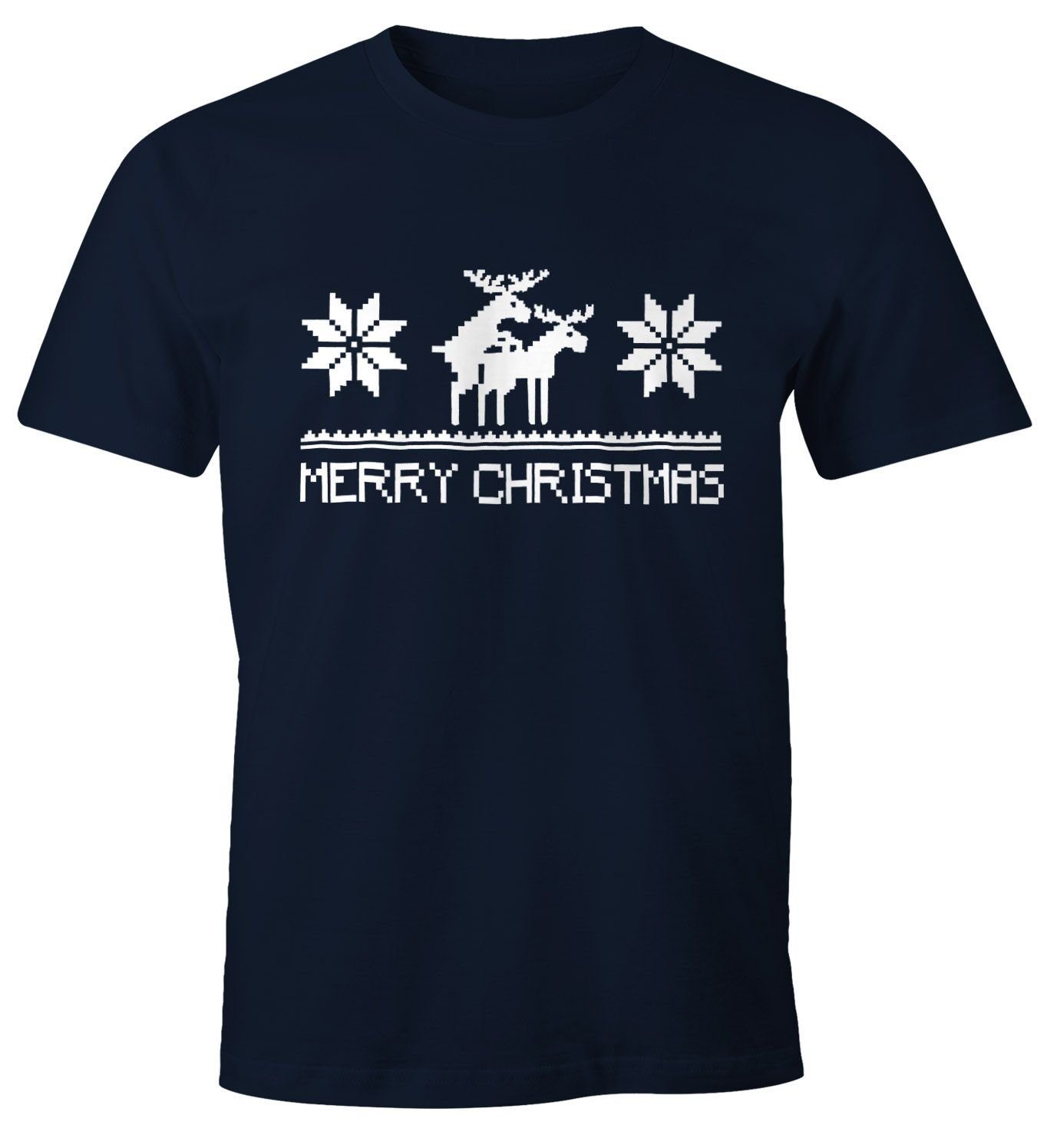 Print-Shirt Weihnachten Herren T-Shirt Merry Christmas Fun-Shirt