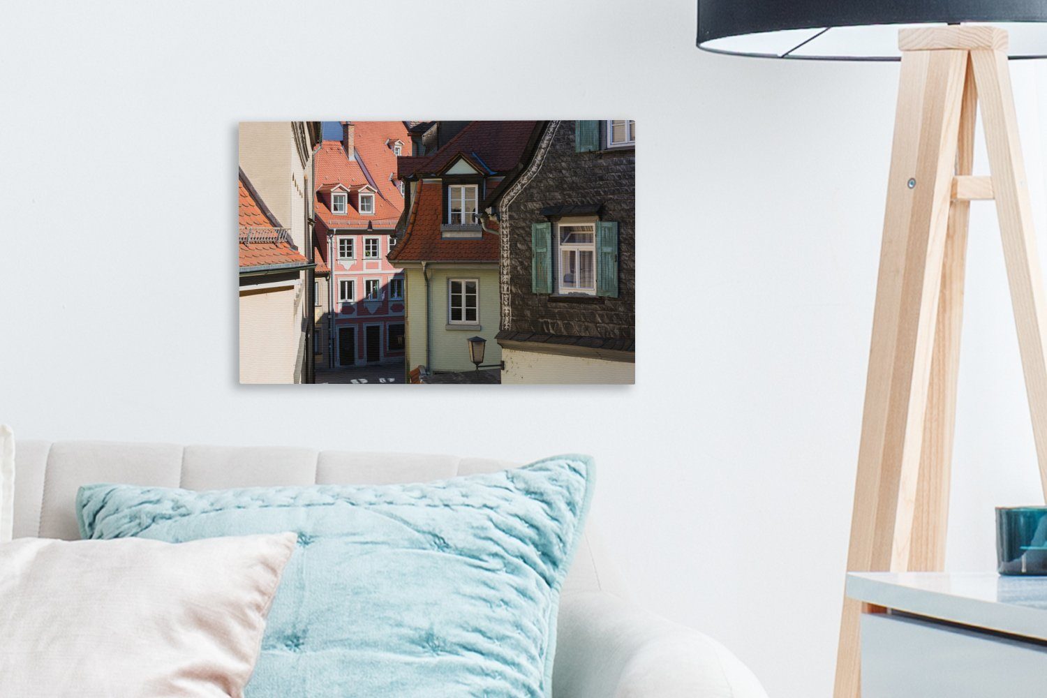Straße cm St), von 30x20 Aufhängefertig, Wandbild Eine Leinwandbild im Leinwandbilder, historischen Wanddeko, Bamberg, OneMillionCanvasses® (1 Zentrum