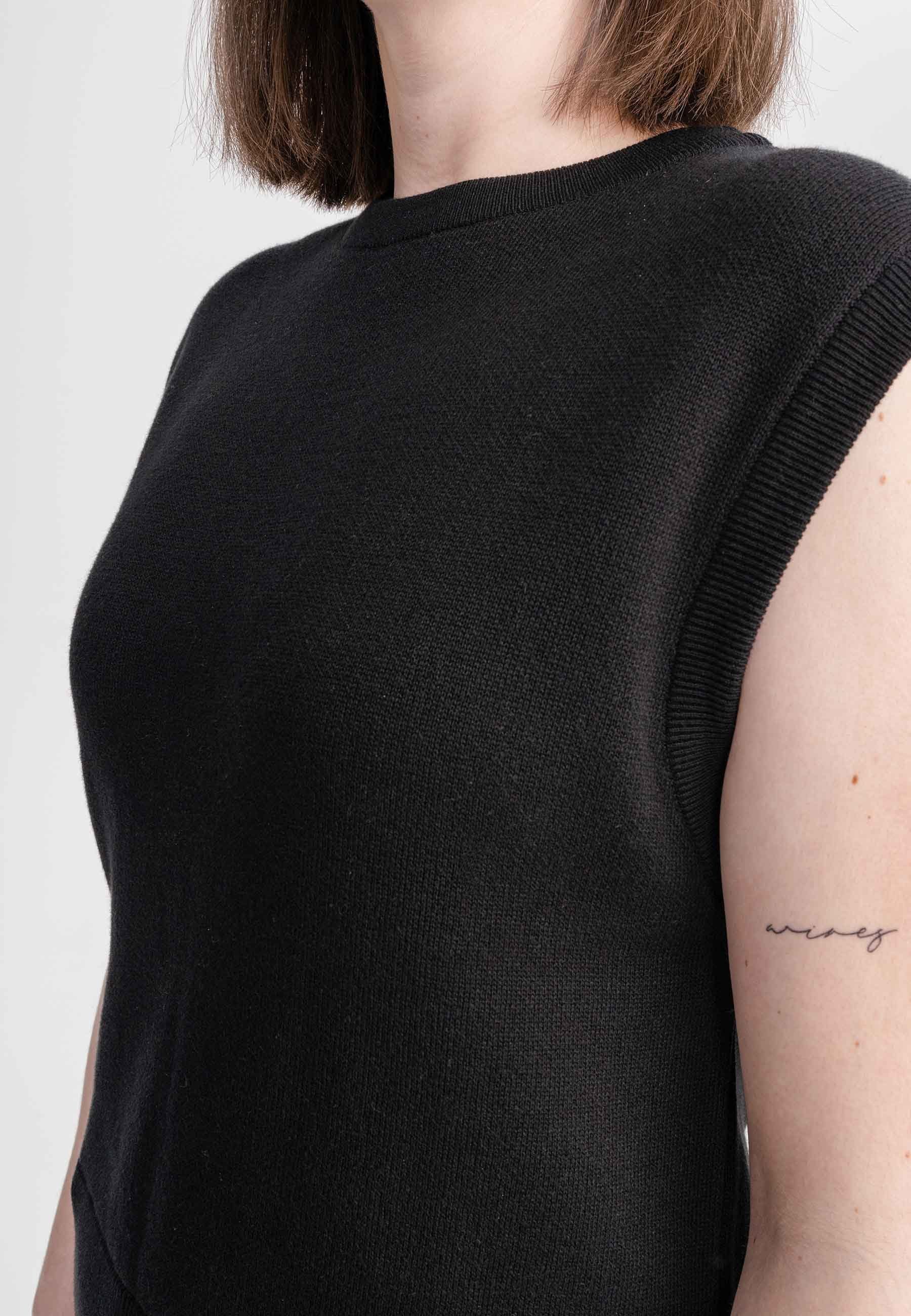 MELA Pullunder Jacquard Strick Pullunder Style JAMUNA Weicher Jacquard Strick