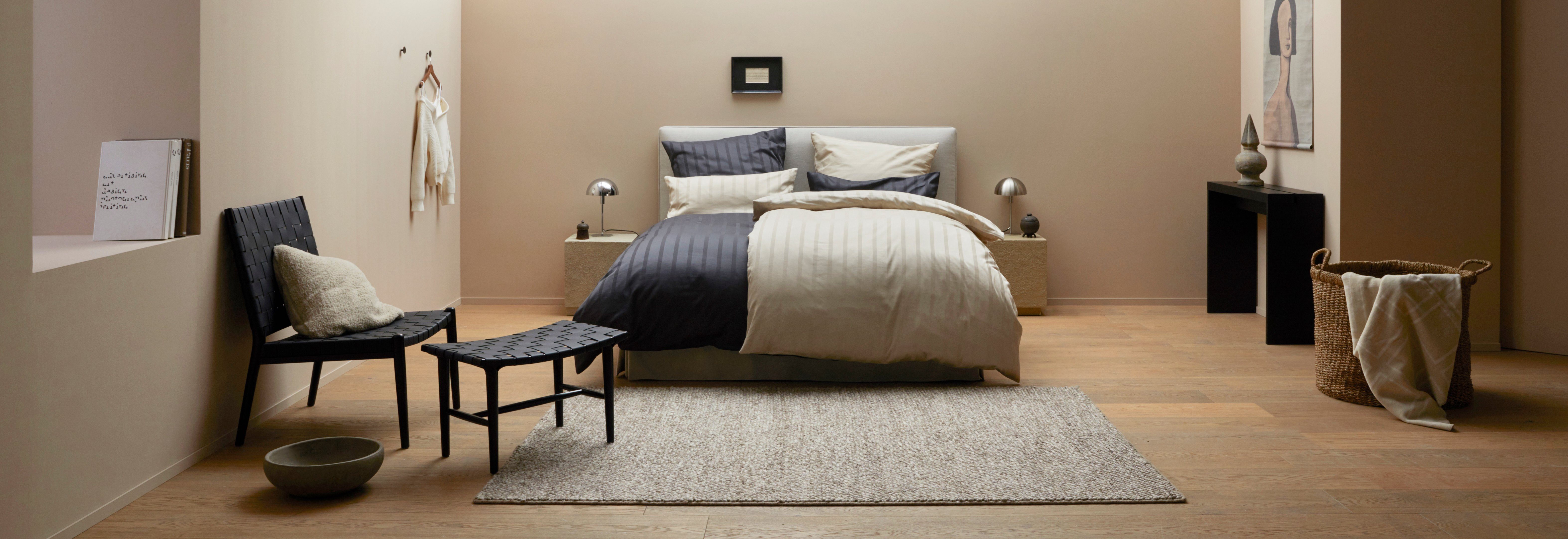 LeGer Home by Lena Gercke Wollteppich Ainhoa, handgewebt, Wolle, rechteckig, Höhe: 12 mm, einfarbig, Wolle, Teppich, Wohnzimmer, Schlafzimmer, Esszimmer – Bild 2 von 5