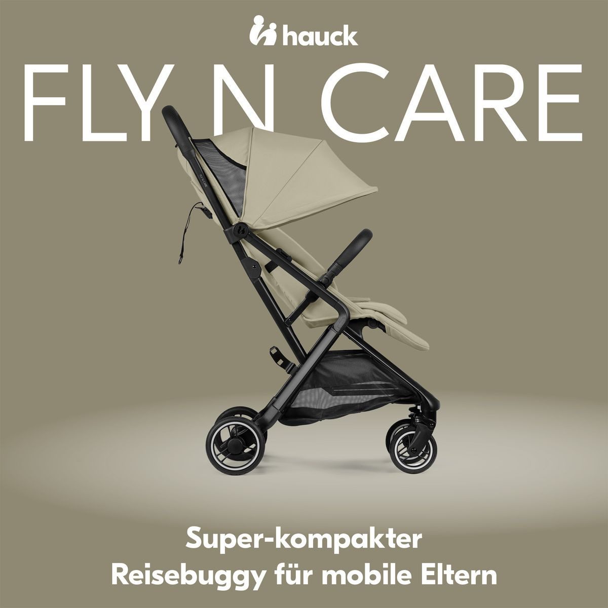 Hauck Kinder-Buggy Fly N Care - Green, Sportwagen Reisebuggy mit Liegefunktion & Einhand Faltung bis 22 kg