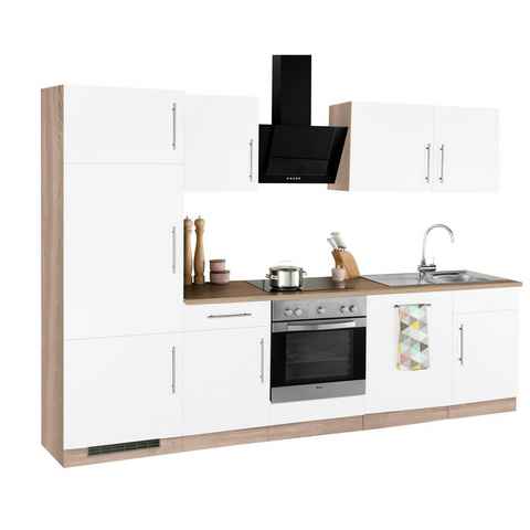 wiho Küchen Küchenzeile Cali, mit E-Geräten, Breite 280 cm