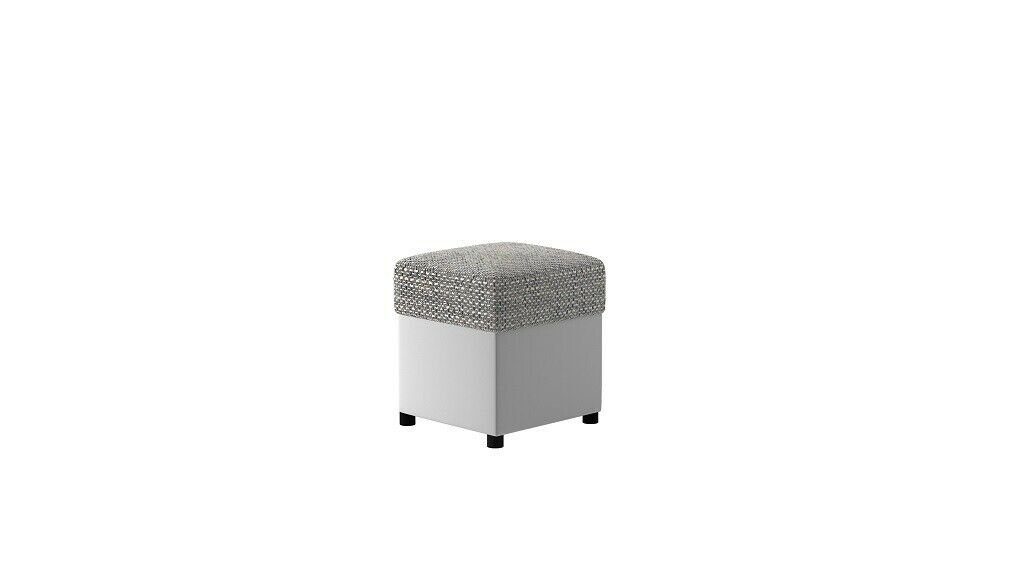 JVmoebel Hocker, Hocker Sofa Pouf Polster Beistellhocker mane Möbelhocker man Fußhocker Grau | Sitzhocker