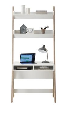MCA furniture Regal-Schreibtisch Viterbo (Laptoptisch in weiß und Eiche, 85 x 182 cm), mit Stauraum