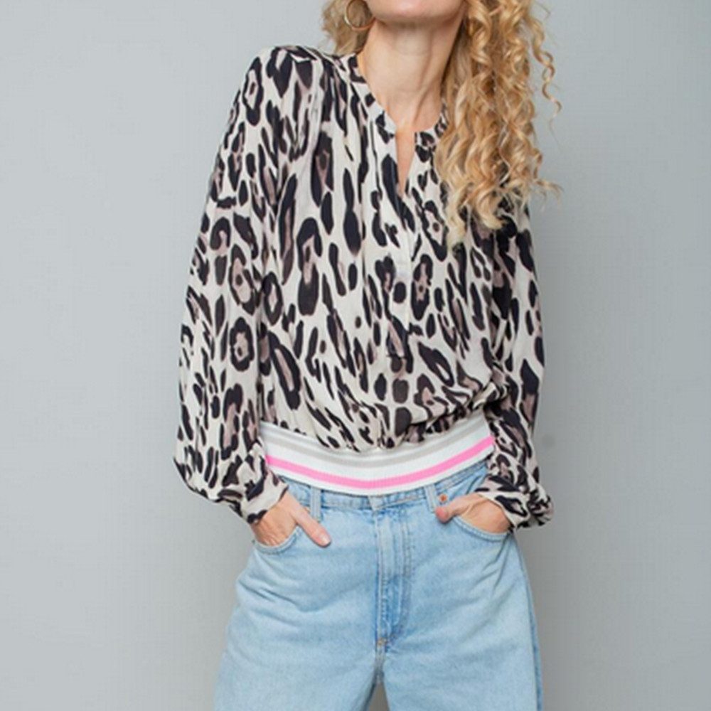 Emily Van Den Bergh Blusenshirt Leo-Print günstig online kaufen
