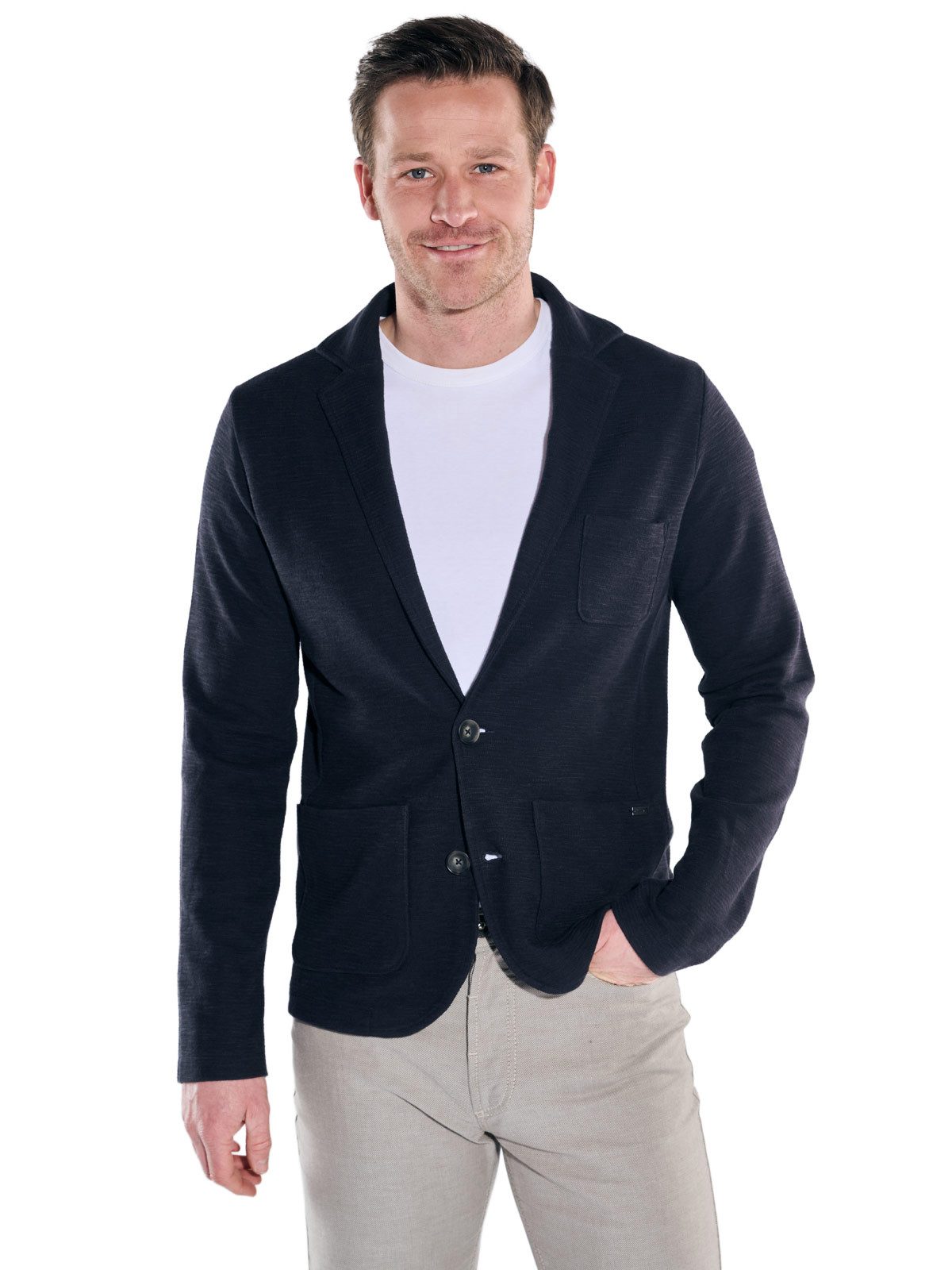 Engbers Sweatshirt Herren Sweat-Sakko, Saphirblau