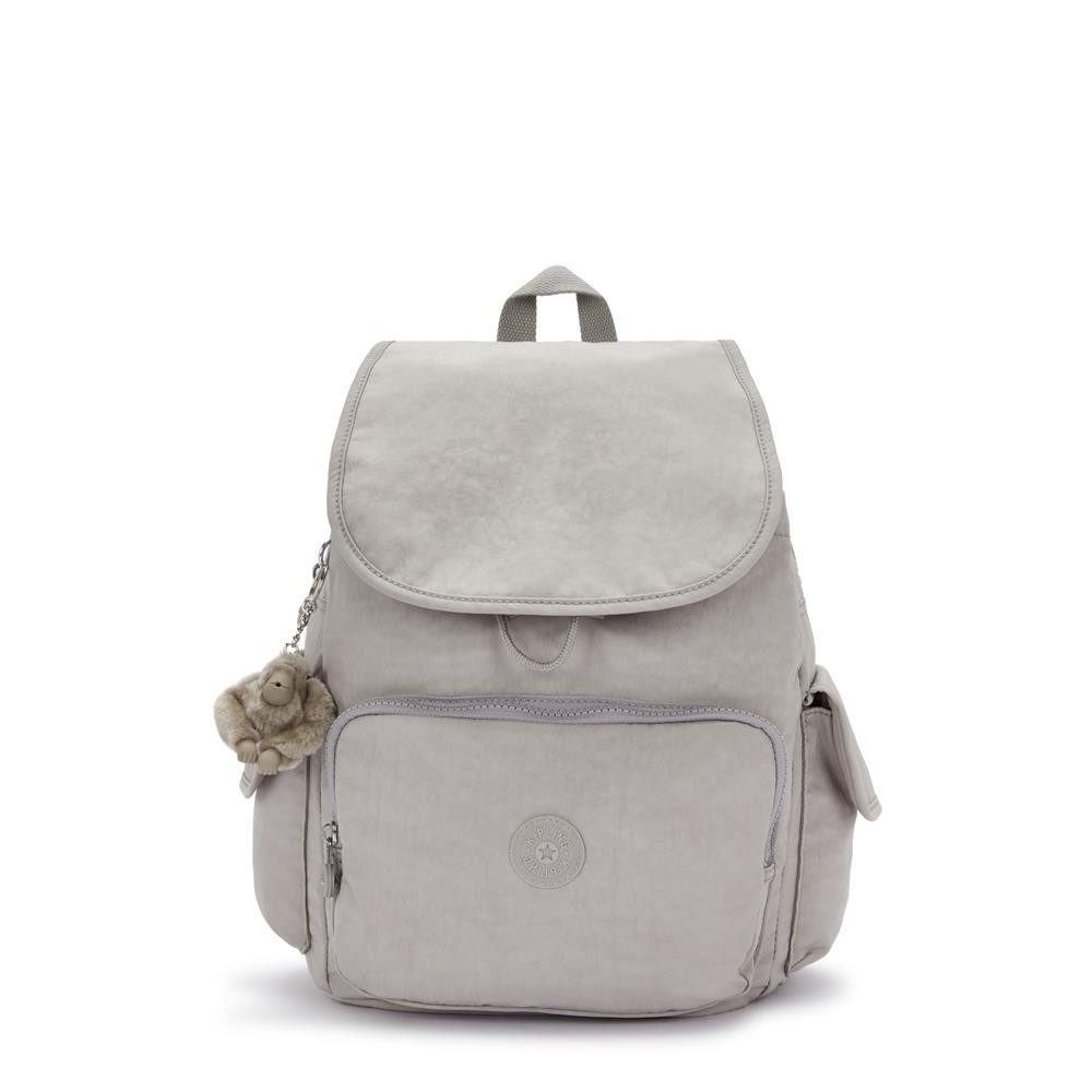 KIPLING Cityrucksack CITY PACK M, Mittelgroßer Rucksack, Grey Gris (grau), 16L, Stylisch & Kompakt