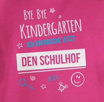 Shirtracer T-Shirt Bye Bye Kindergarten Einschulung Schulhof Einschulung Mädchen