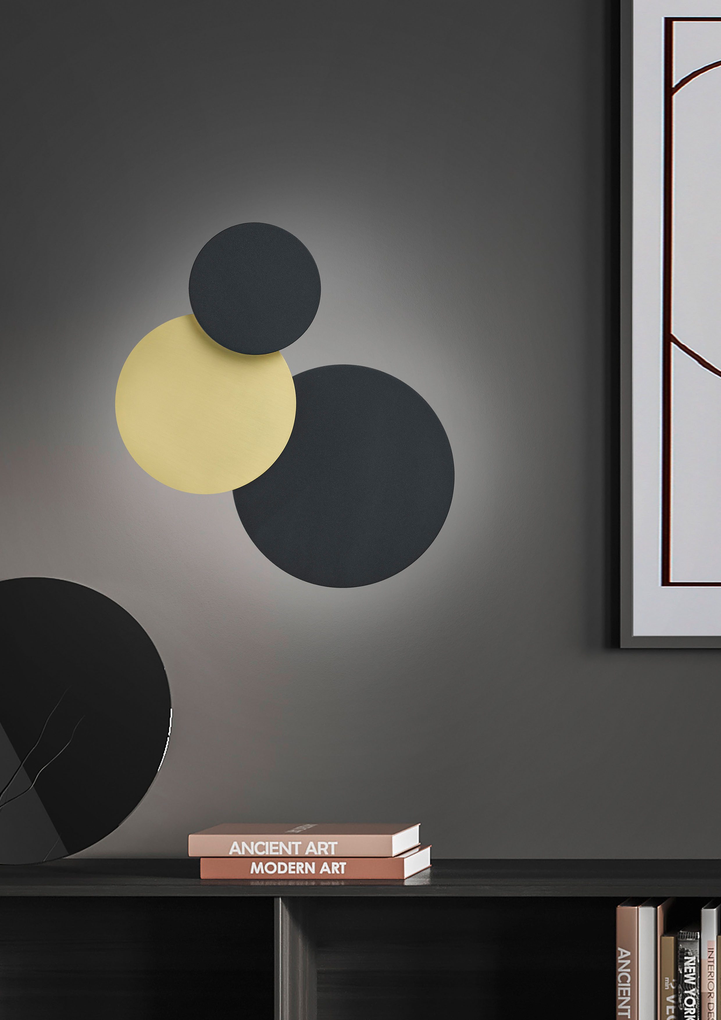 HELL höllisch gutes Licht LED Wandleuchte TILDA, LED fest integriert, Warmweiß, Tastdimmer
