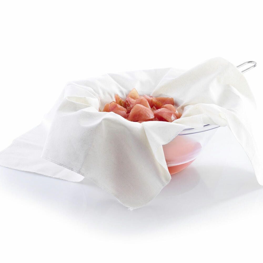 WESTMARK Passiersieb 3tlg.: Passiersieb (20 cm) + Trichter-Set (2tlg) + Seih-/Passiertuc, PP, Baumwolle, ABS, Edelstahl – Bild 5 von 5