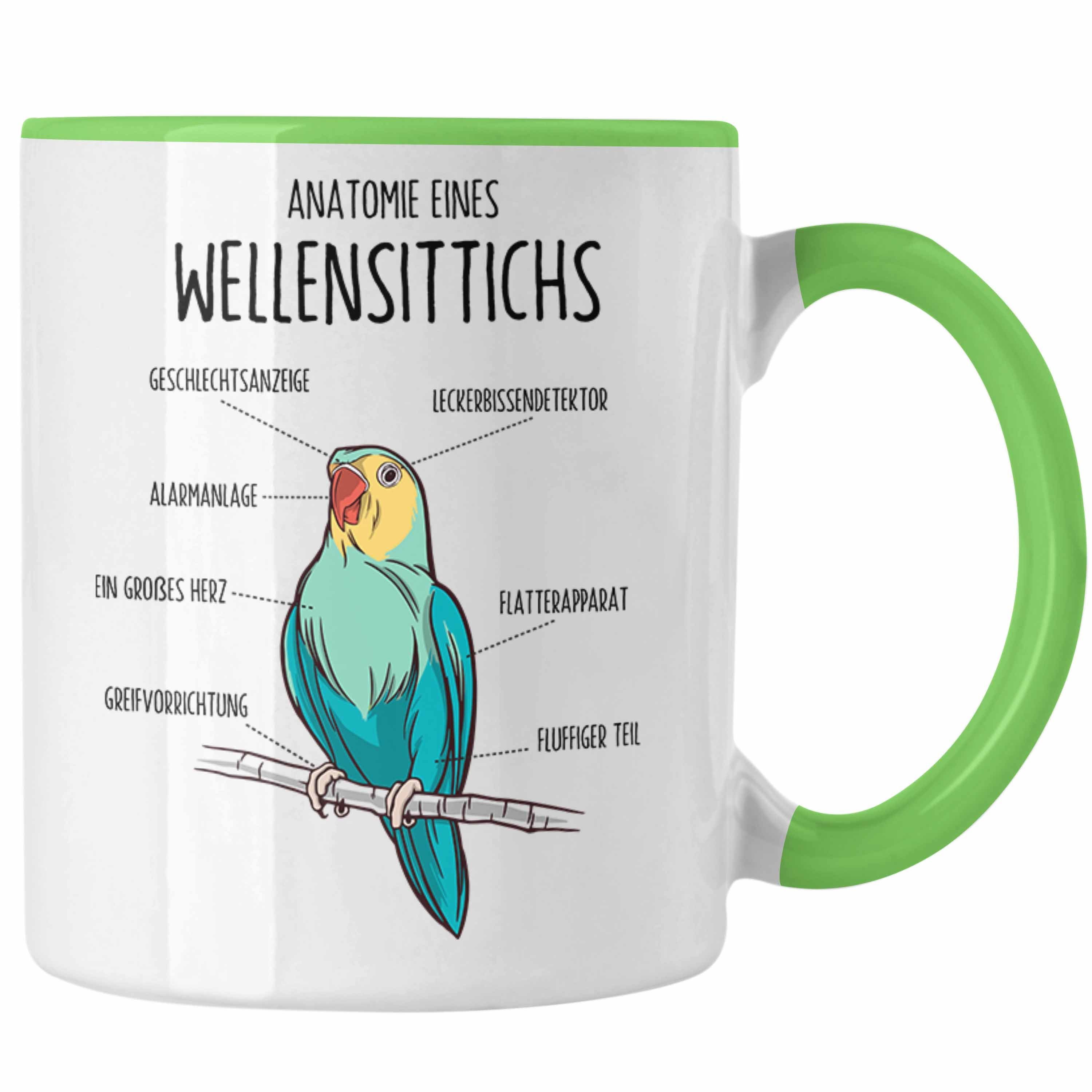 Grün Geschenk Wellensittich-Besitzer Lustige Trendation Wellensittich-Tasse für Tasse