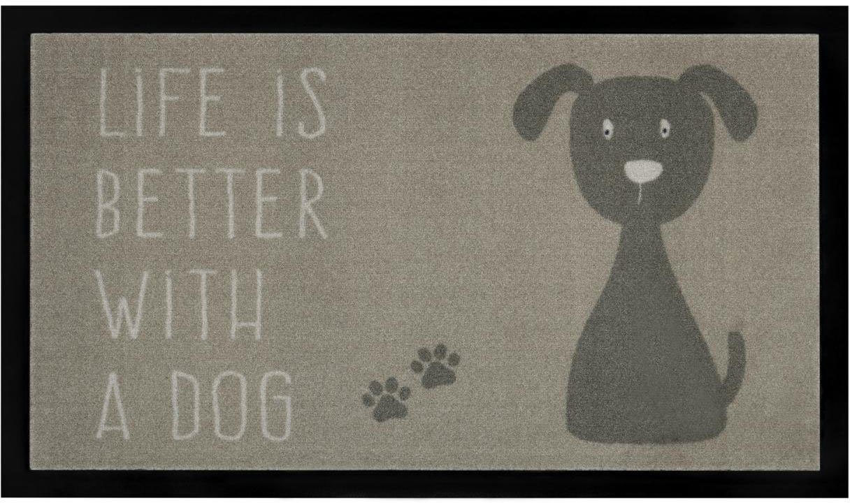 Fußmatte Hund, my home, rechteckig, Rutschfest, Dog, Spruch, mit Höhe: Pflegeleicht braun/taupe mm, 5 Robust, Tiermotiv