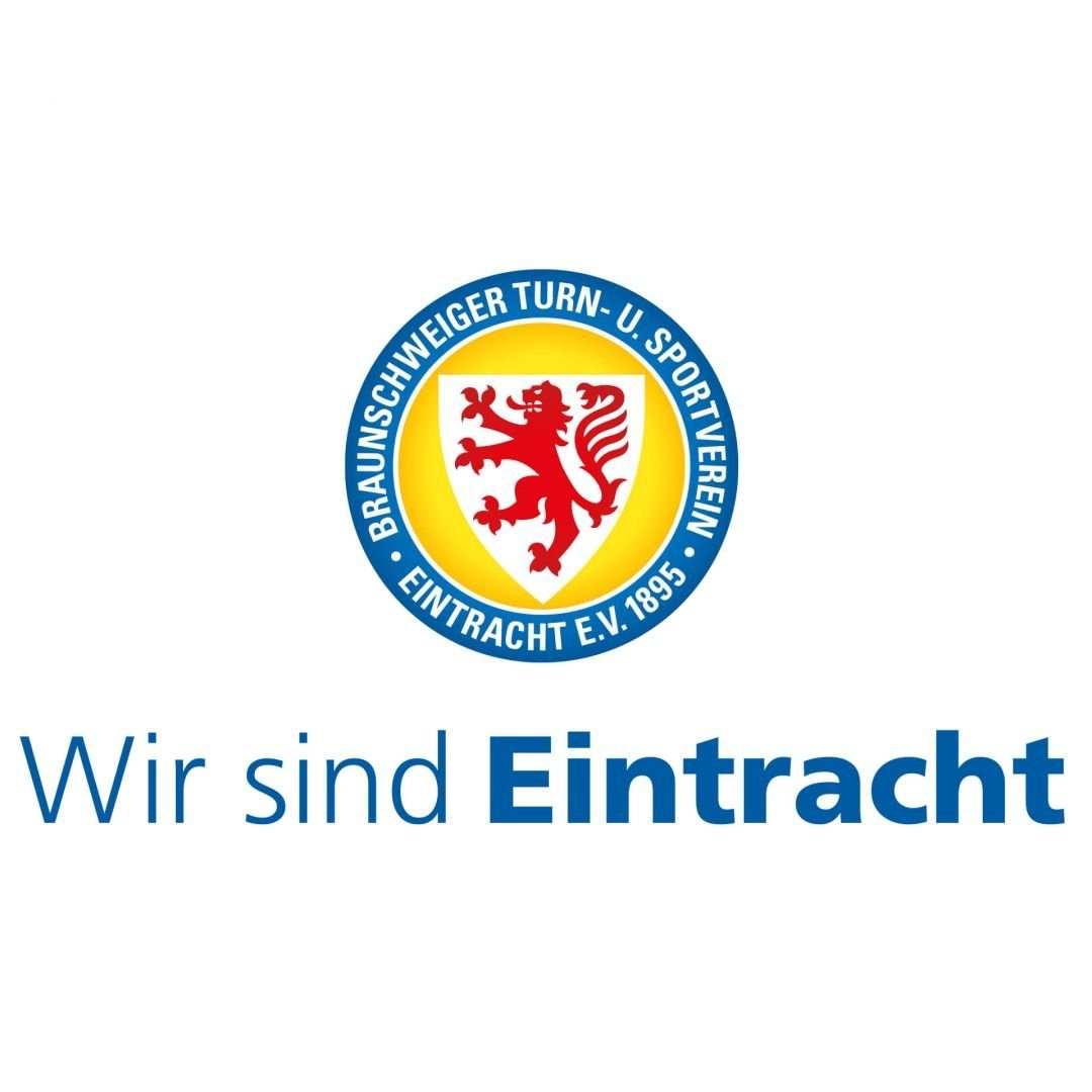 Eintracht Braunschweig Wandtattoo Fußball Wandsticker Wir sind Eintracht Braunschweig Logo Löwe, Wandbild selbstklebend, entfernbar