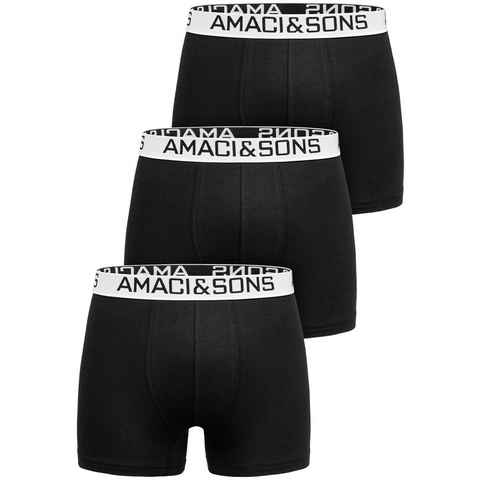 Amaci&Sons Boxershorts DUSTIN 3er Pack Boxershorts (3er-Pack) Herren Baumwolle Männer Unterhose Unterwäsche