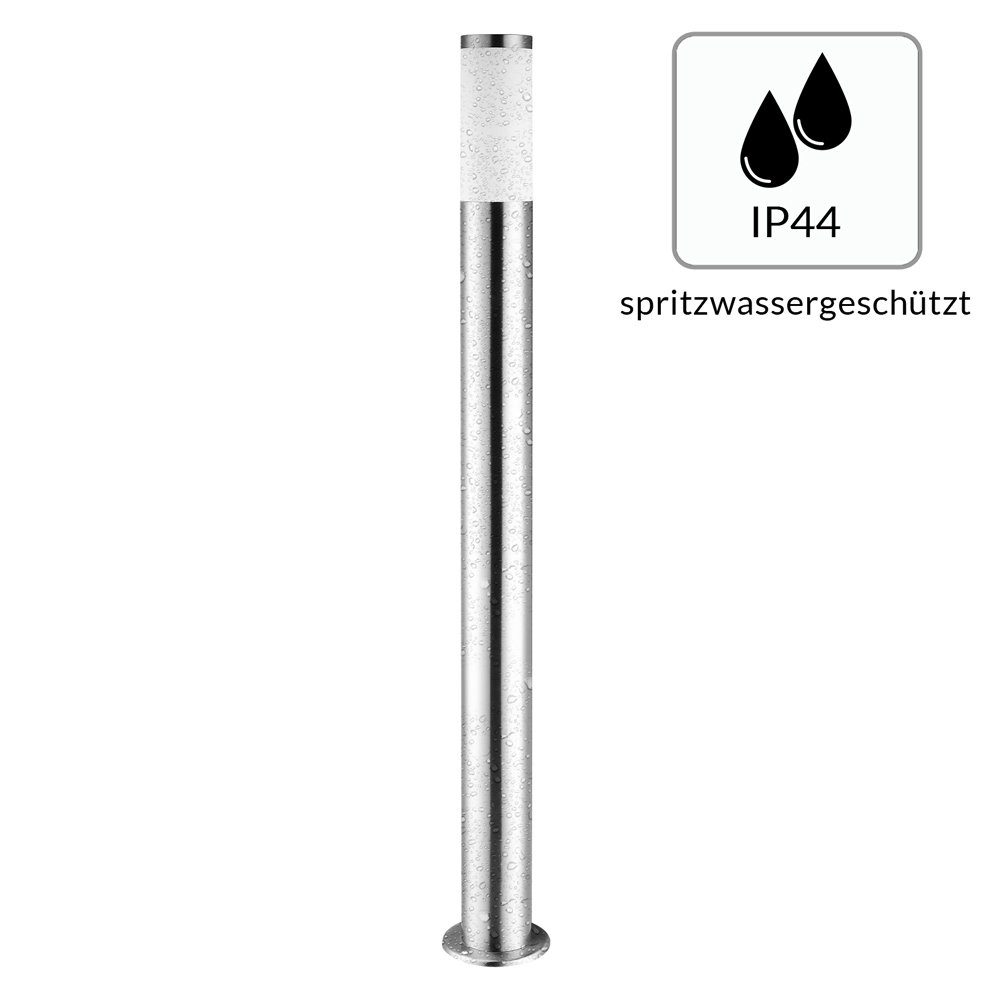 monzana Gartenleuchte, Wegeleuchte mit Bewegungsmelder, Einstellbar Edelstahl 100cm IP44 Außen Gartenlampe Außenleuchte Silber