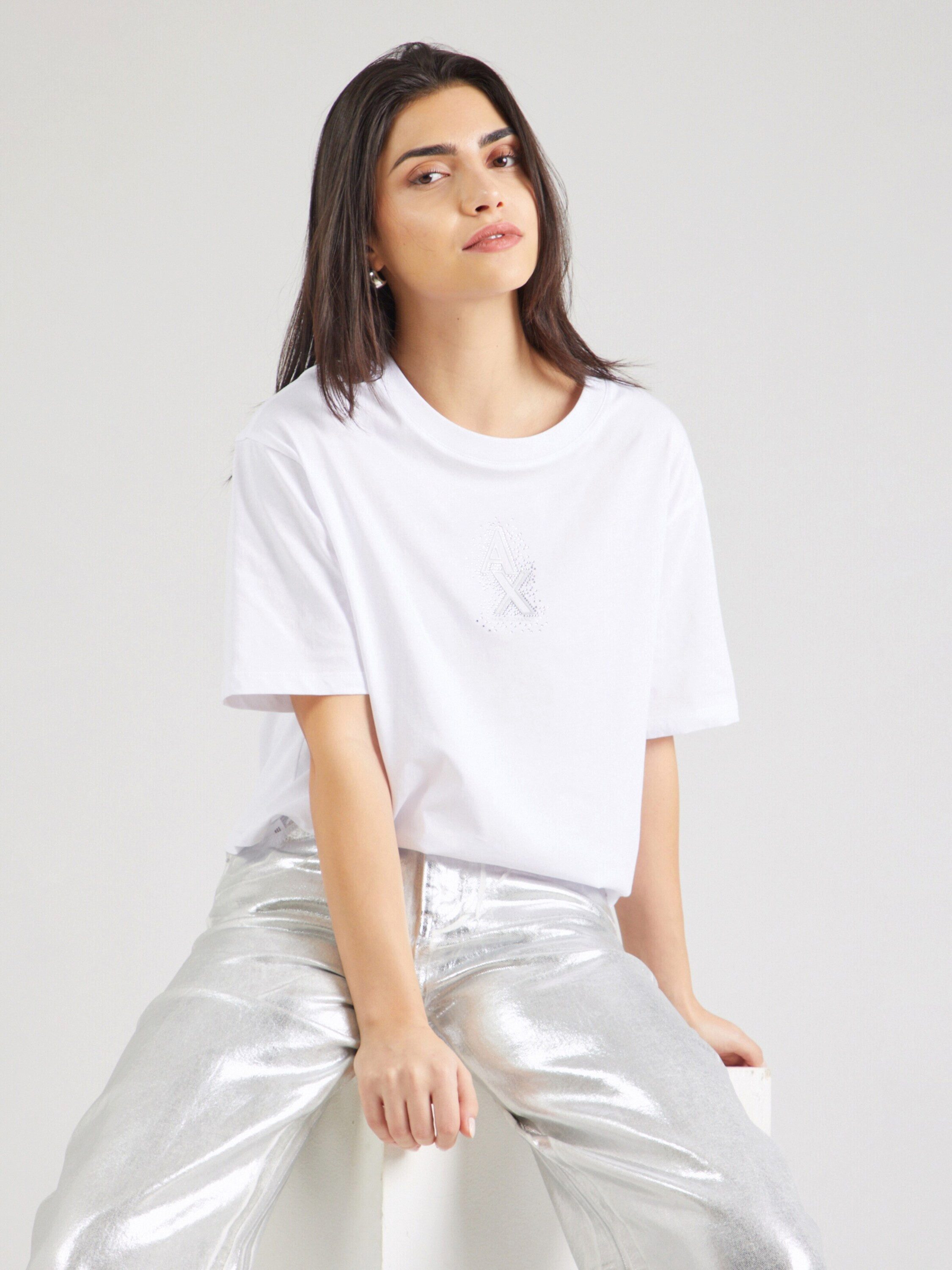 ARMANI EXCHANGE T-Shirt (1-tlg) Ziersteine