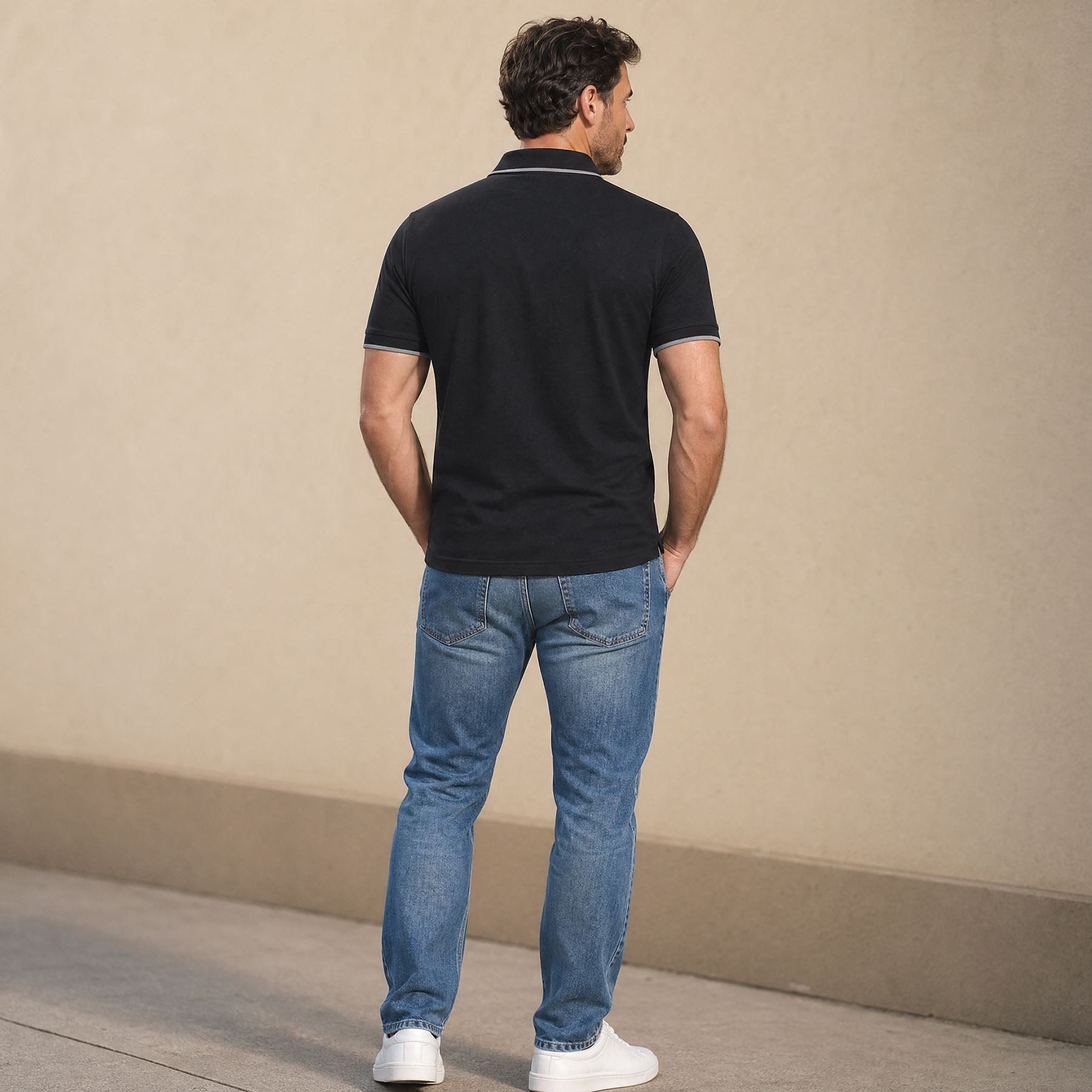 Nebulus Poloshirt LASTONE, P6751 - Herren, schwarz-grau, XXL