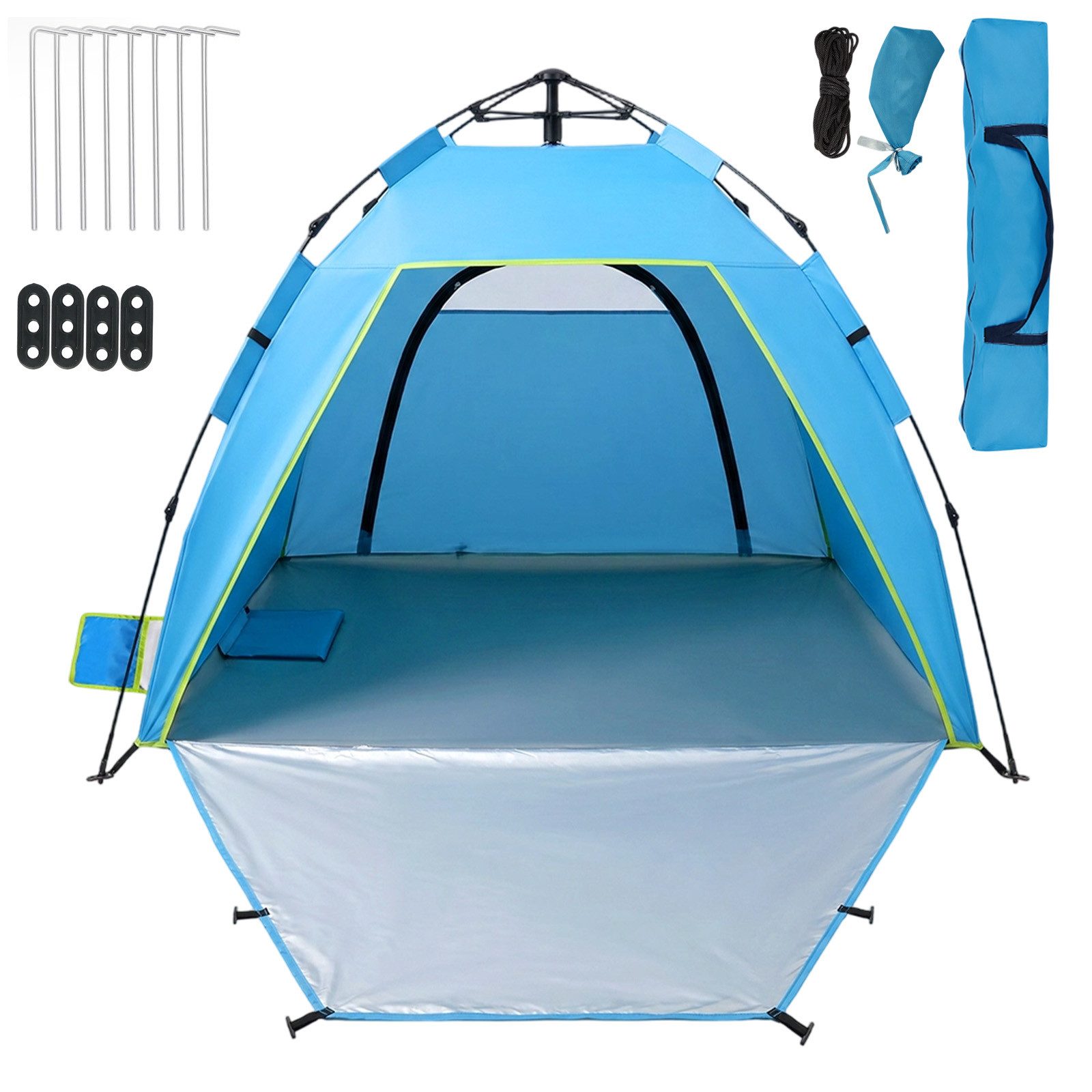 Strandmuschel 1-3 Personen Automatische Instant Pop Up Strandzelt UV Schutz 50+