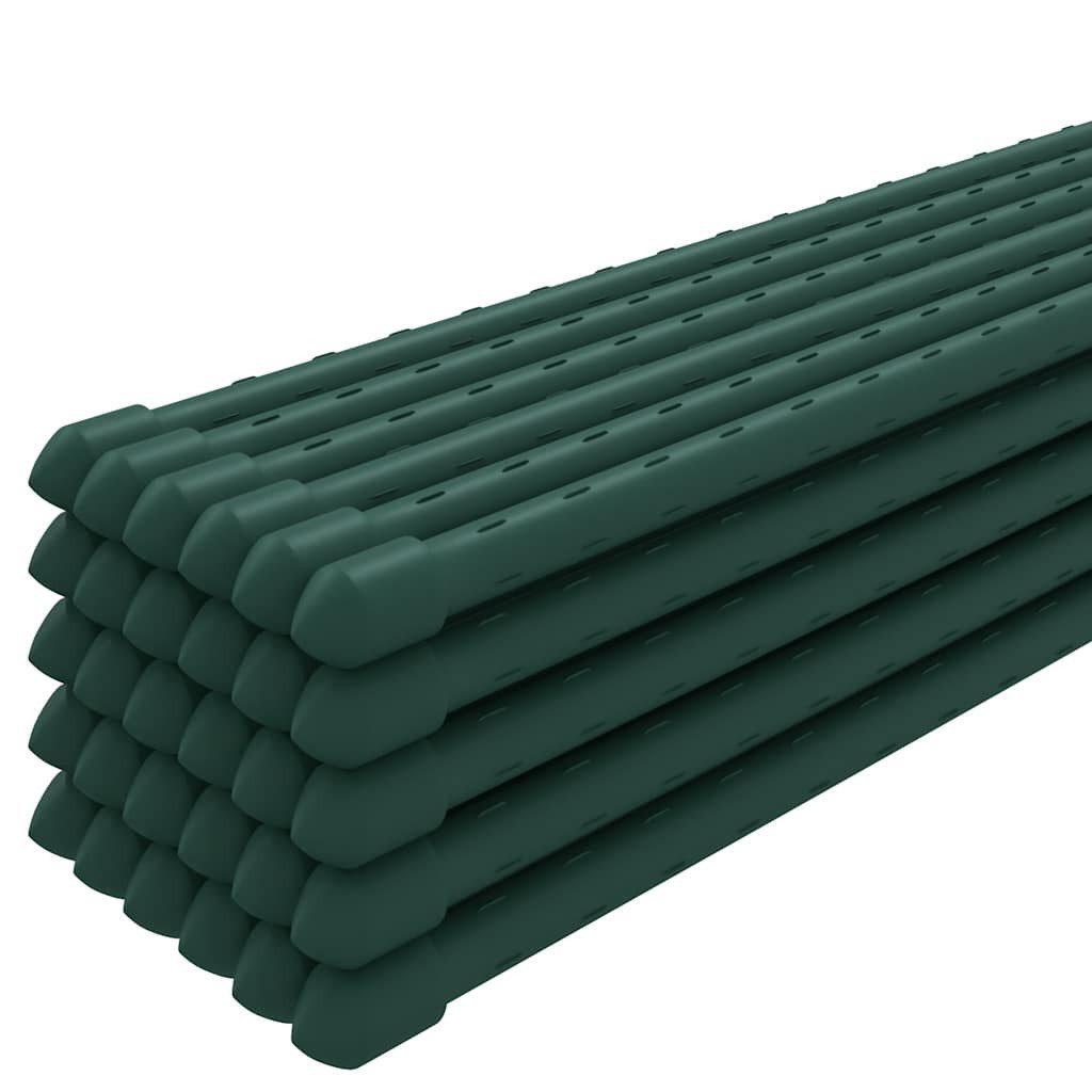 vidaXL Rankhilfe Pflanzenstützen 30 Stk. Grün 150 cm Stahl, 30 St.