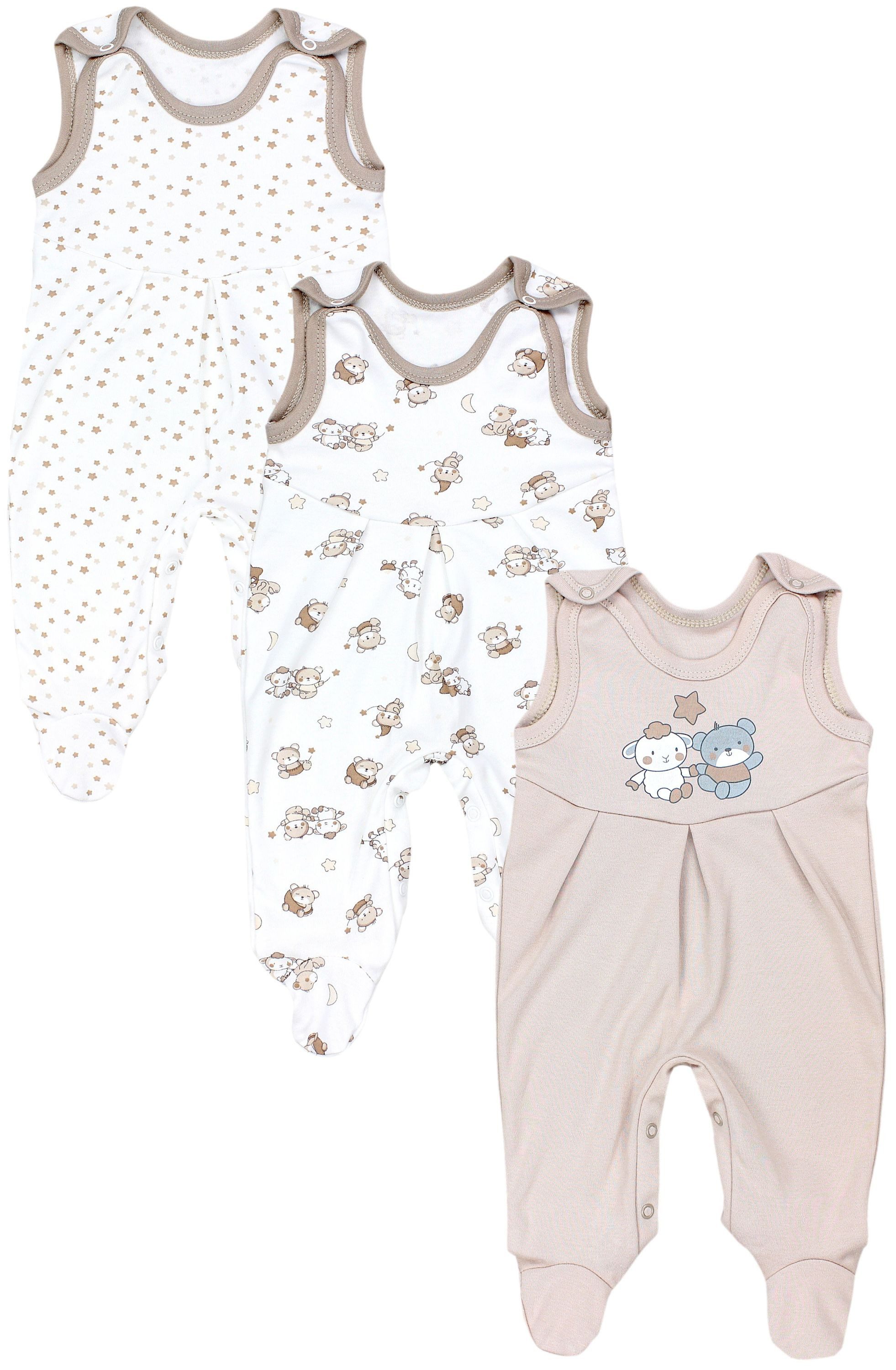TupTam Ползунки TupTam Baby Mädchen Ползунки mit Fuß 3er Pack