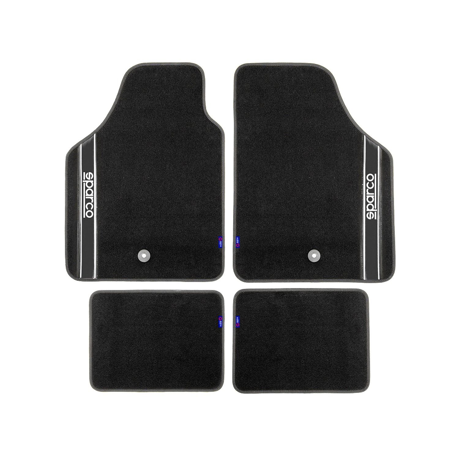 Auto-Fußmatten SPARCO Universal teppich Alwetter Schwarz 4 tlg