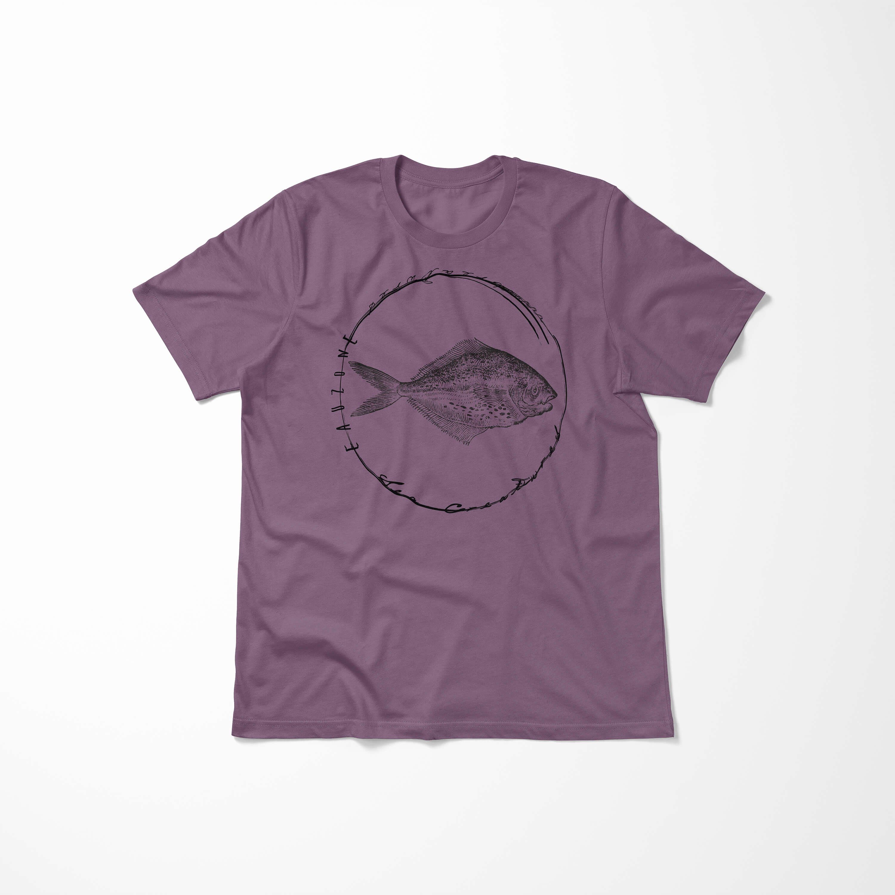 Art 069 Serie: Shiraz Tiefsee Sea / Creatures, Fische Sea - Struktur Sinus Schnitt T-Shirt T-Shirt und feine sportlicher