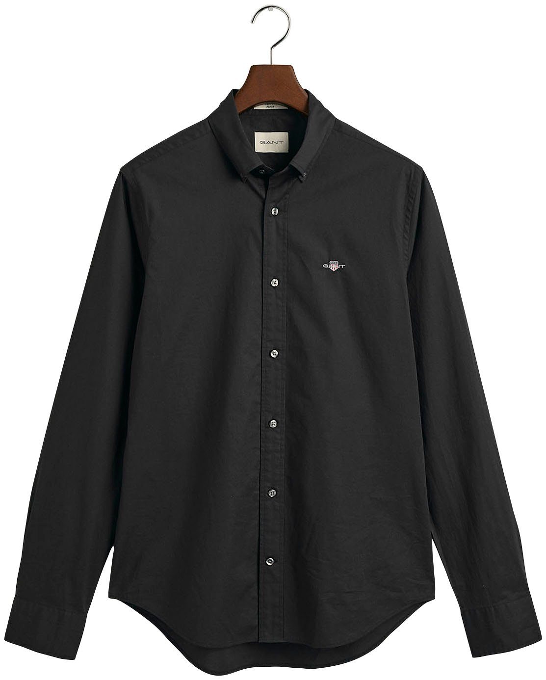Gant Langarmhemd SLIM CLASSIC POPLIN SHIRT mit klassischer Logostickerei auf der Brust – Bild 5 von 5