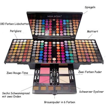 Scheiffy Lidschatten-Palette 180 Farben Piano Box Eyeshadow Blush Set, Makeup, mit Makeup Pinseln, All-in-one Make-up-Geschenkset mit starkem Halt , Multifunktionalität
