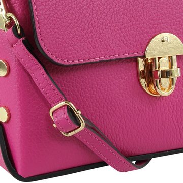 Toscanto Umhängetasche Toscanto Tasche fuchsia, pink (Umhängetasche), Damen Umhängetasche Leder, fuchsia, pink, Größe ca. 22cm