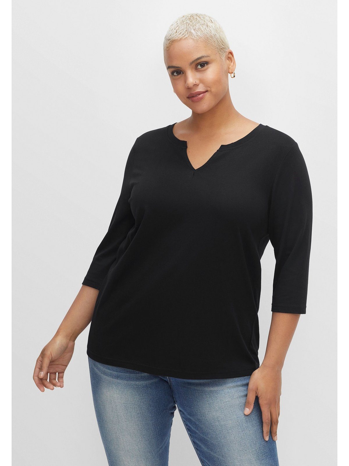 3/4-Arm-Shirt Große Größen