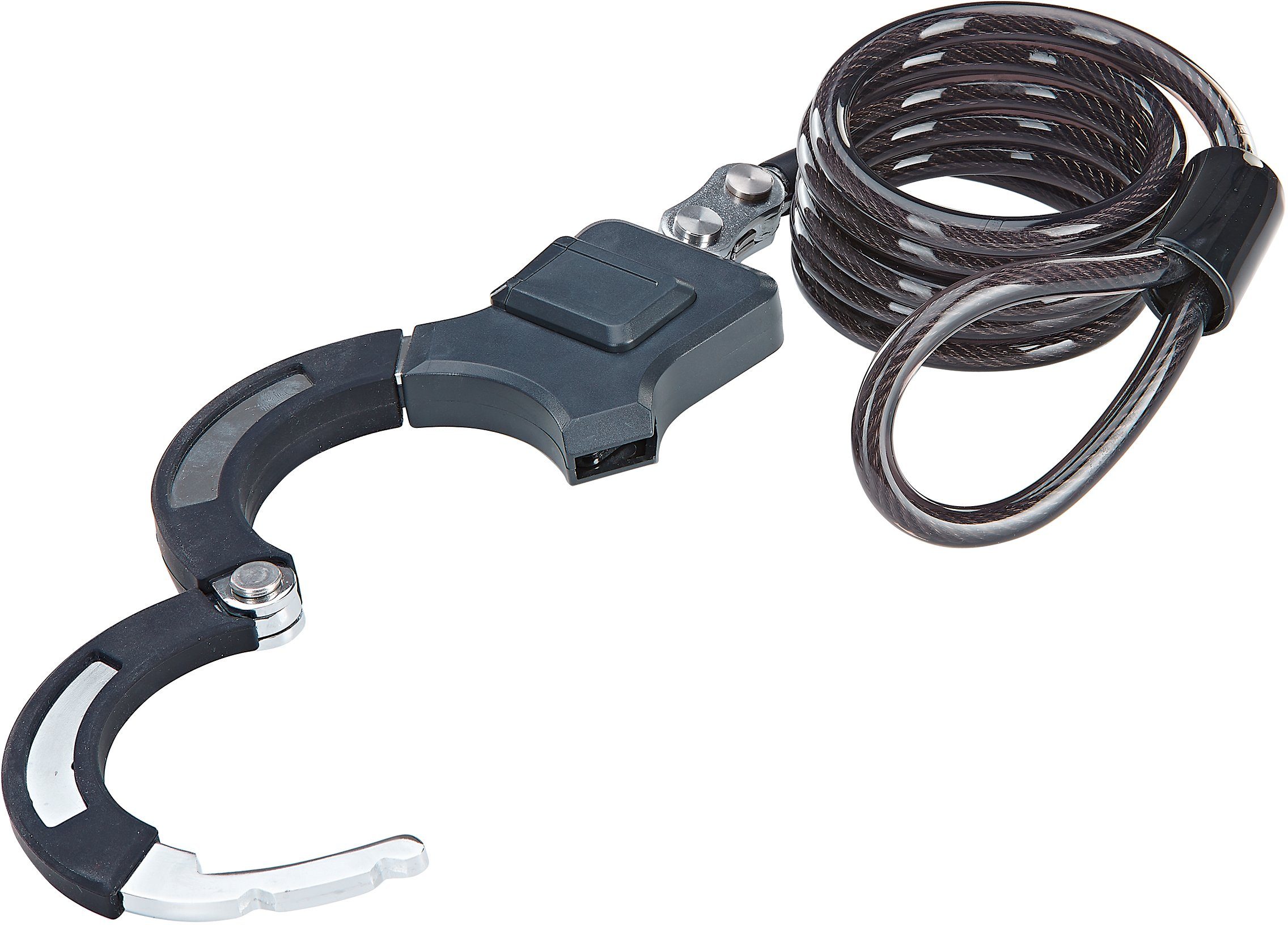 Prophete Spiralschloss Handschellen und Spiralkabelschloss (mit Halterung)